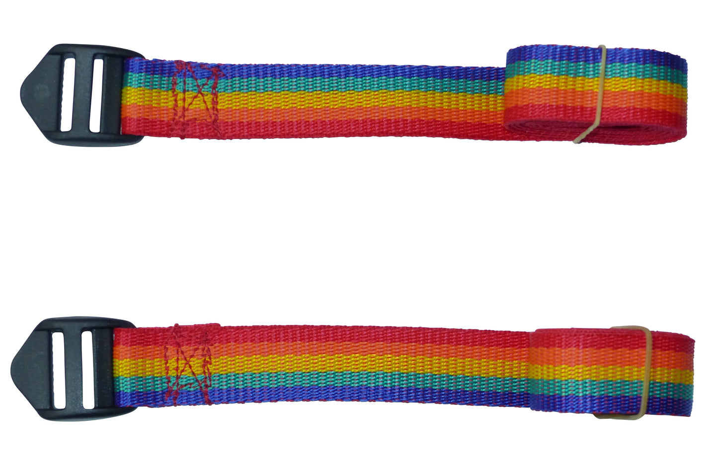 Benristraps 25mm Webbing Strap with Superstrong Ladderlock Buckle (Pair) in rainbow
