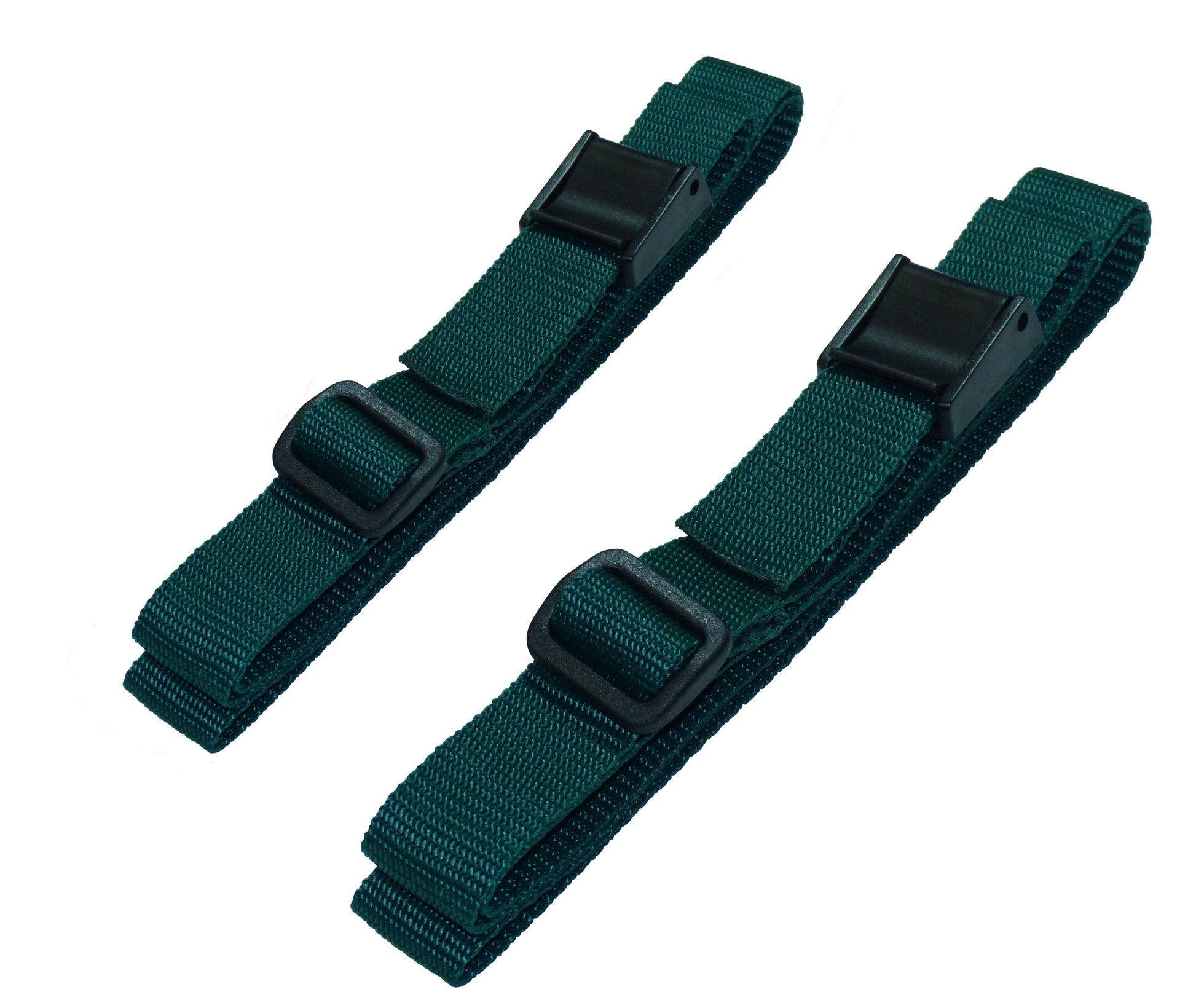 25mm Rivetted Strap with Plastic Cam Buckle & Triglide Buckles (Pair) in forest