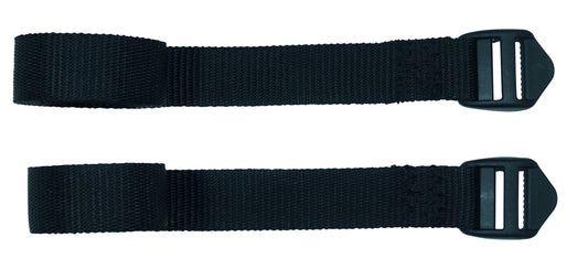 Benristraps 25mm Webbing Strap with Superstrong Ladderlock Buckle (Pair) in black