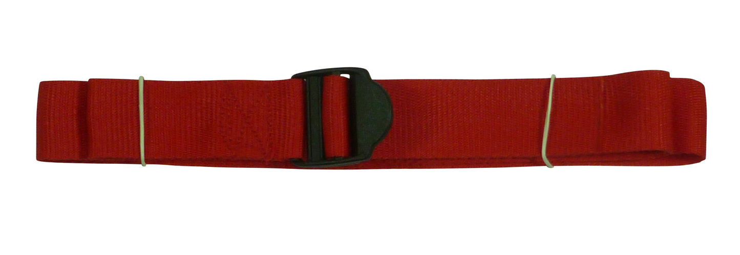 Benristraps 38mm Webbing Strap with Ladderlock Buckle in red