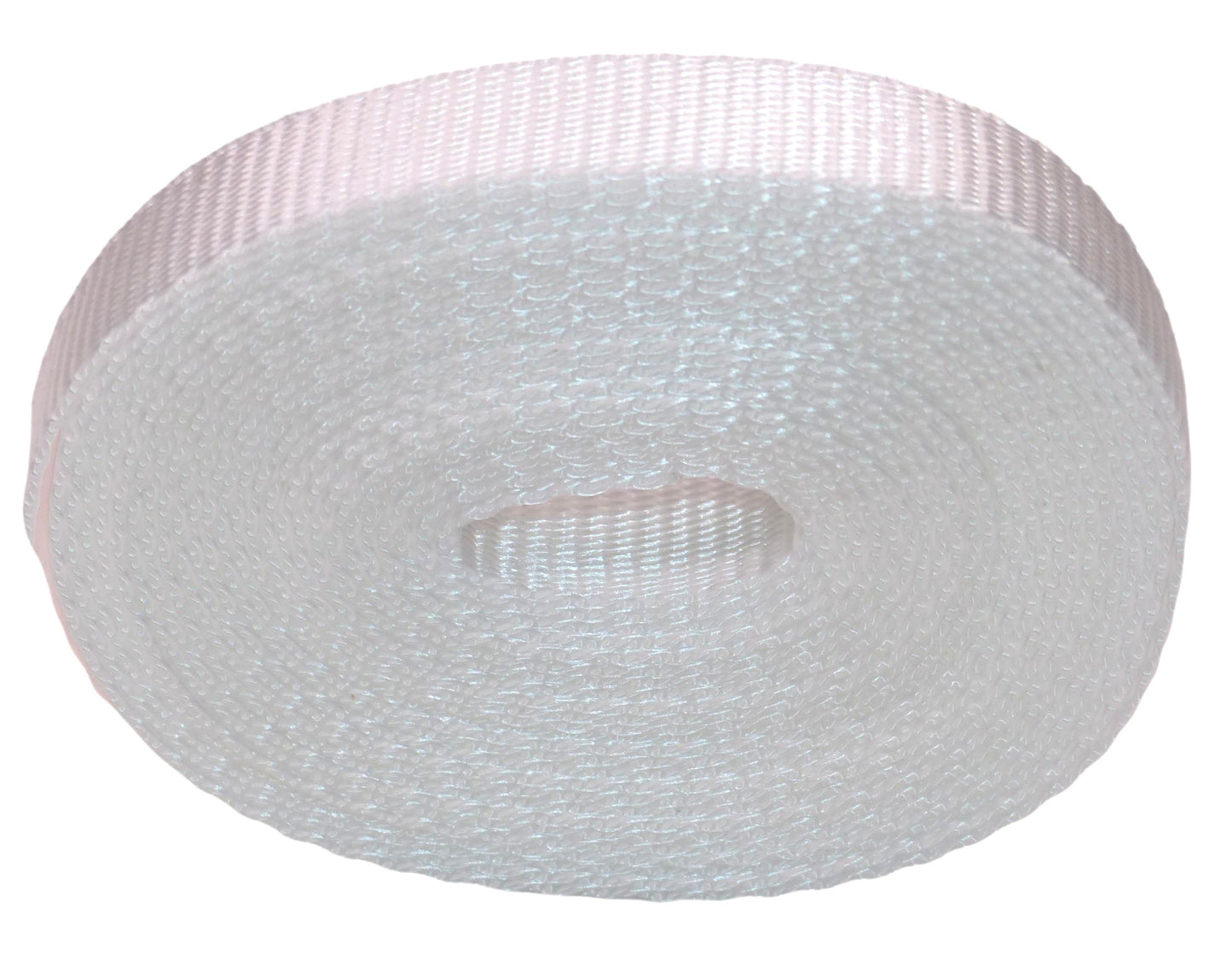 19mm polypropylene webbing in white