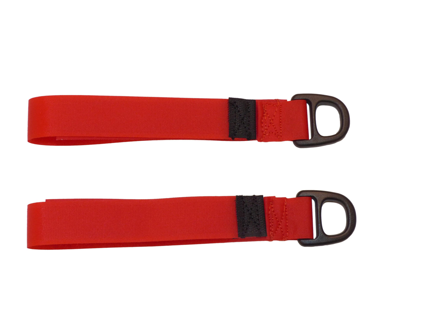 Benristraps 25mm Hook & Loop Tidy & Hang Strap with Plastic Ring (Pack of 2) in red