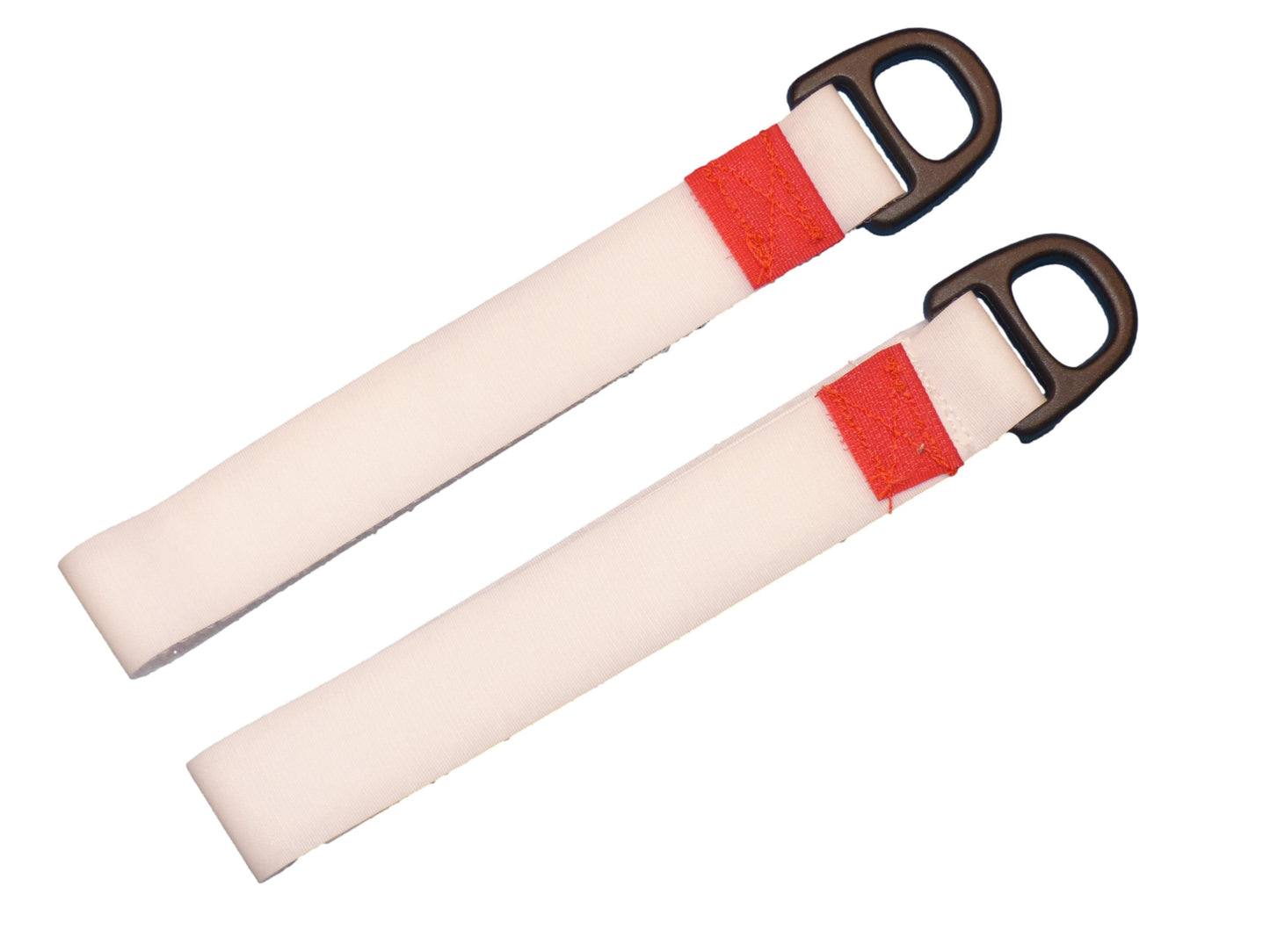 Benristraps 25mm Hook & Loop Tidy & Hang Strap with Plastic Ring (Pack of 2) in white