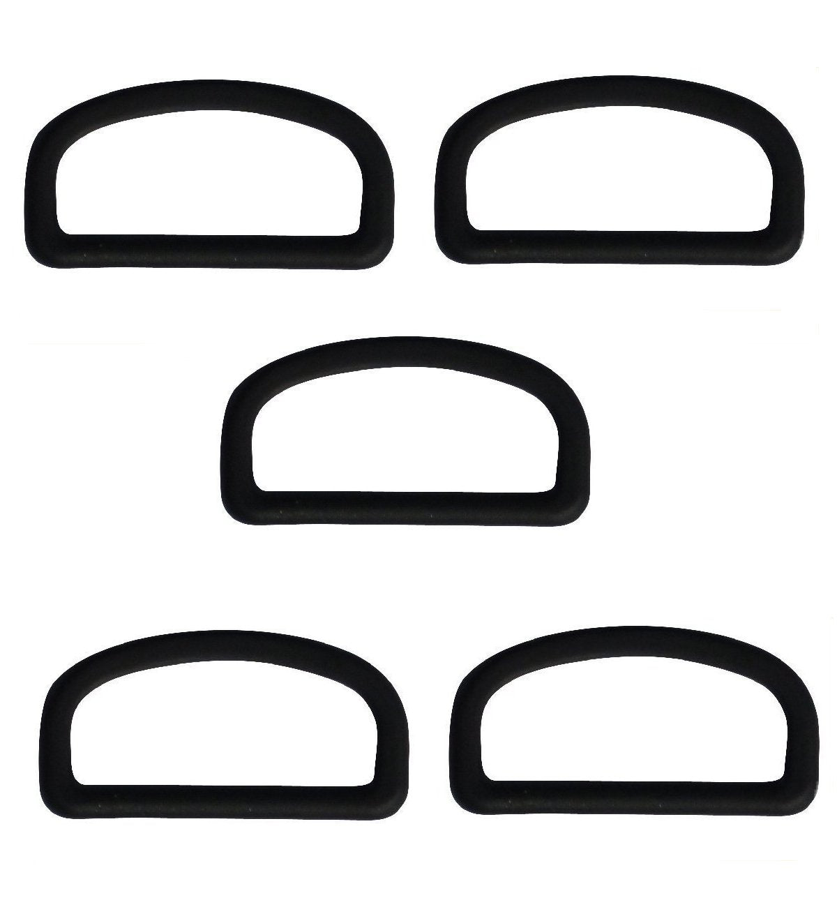 Benristraps 50mm Black Plastic D Ring (Pack of 5)