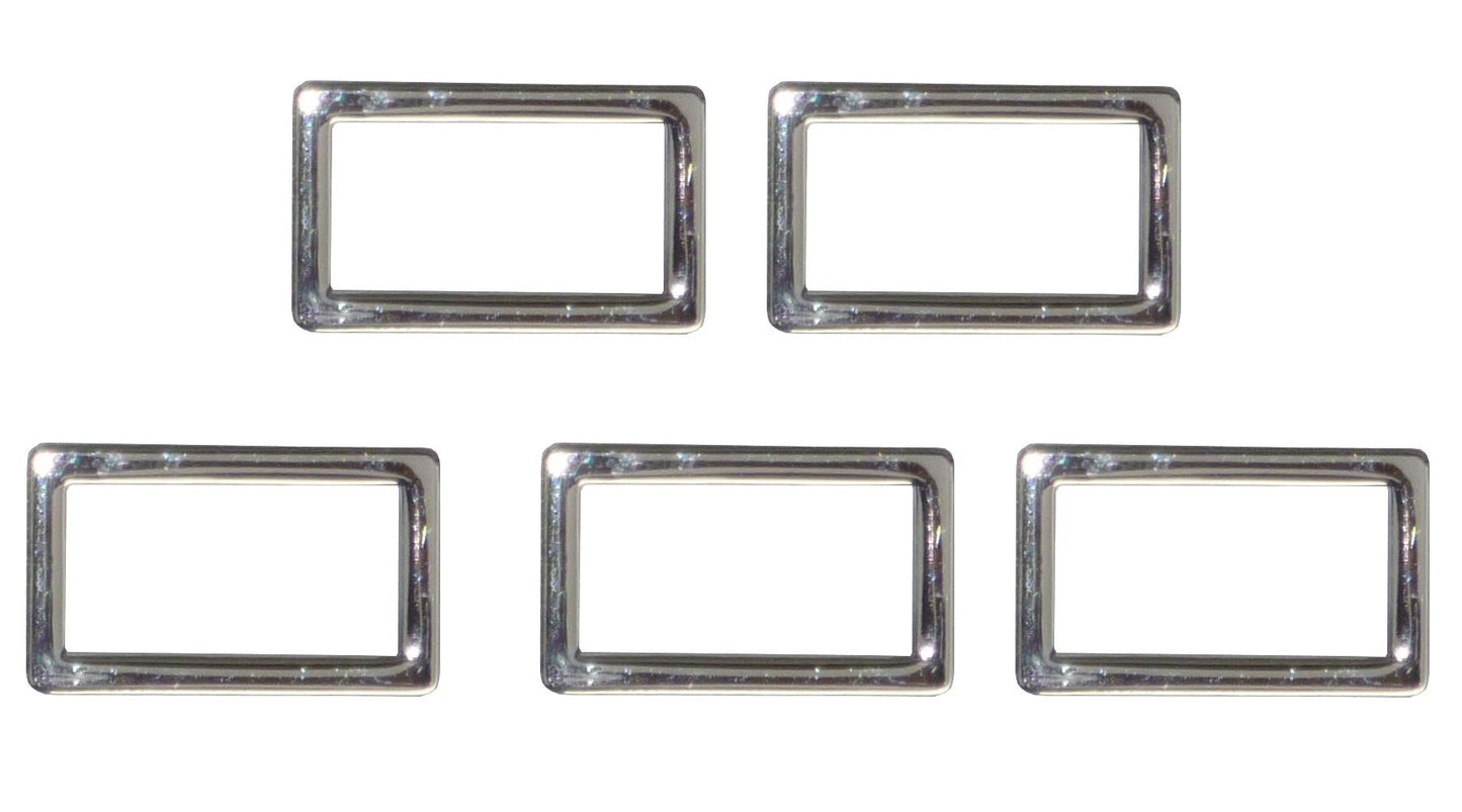 Benristraps 25mm alloy metal square or rectangular ring (pack of 5)