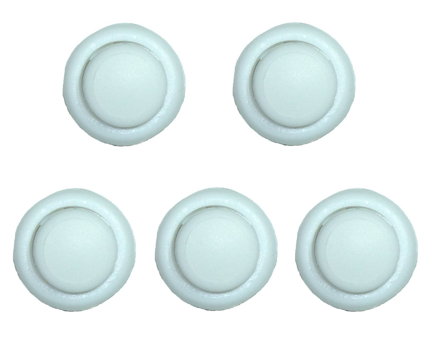 Benristraps 4mm twin-hole dome-shaped cord lock in white, pack of 5