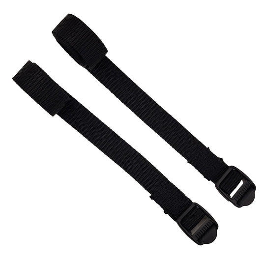 19mm webbing strap in black with ladderlock buckle (pair)