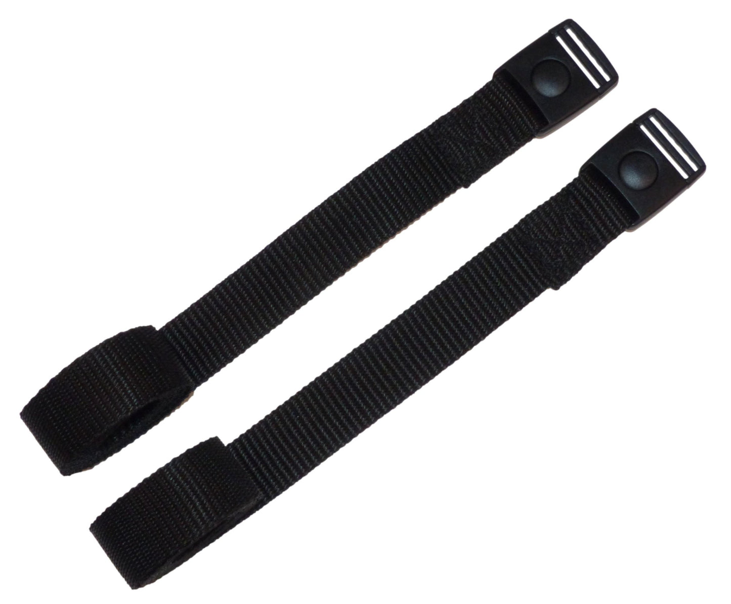 Benristraps 25mm Webbing Strap with Button Release Buckle (Pair) in black