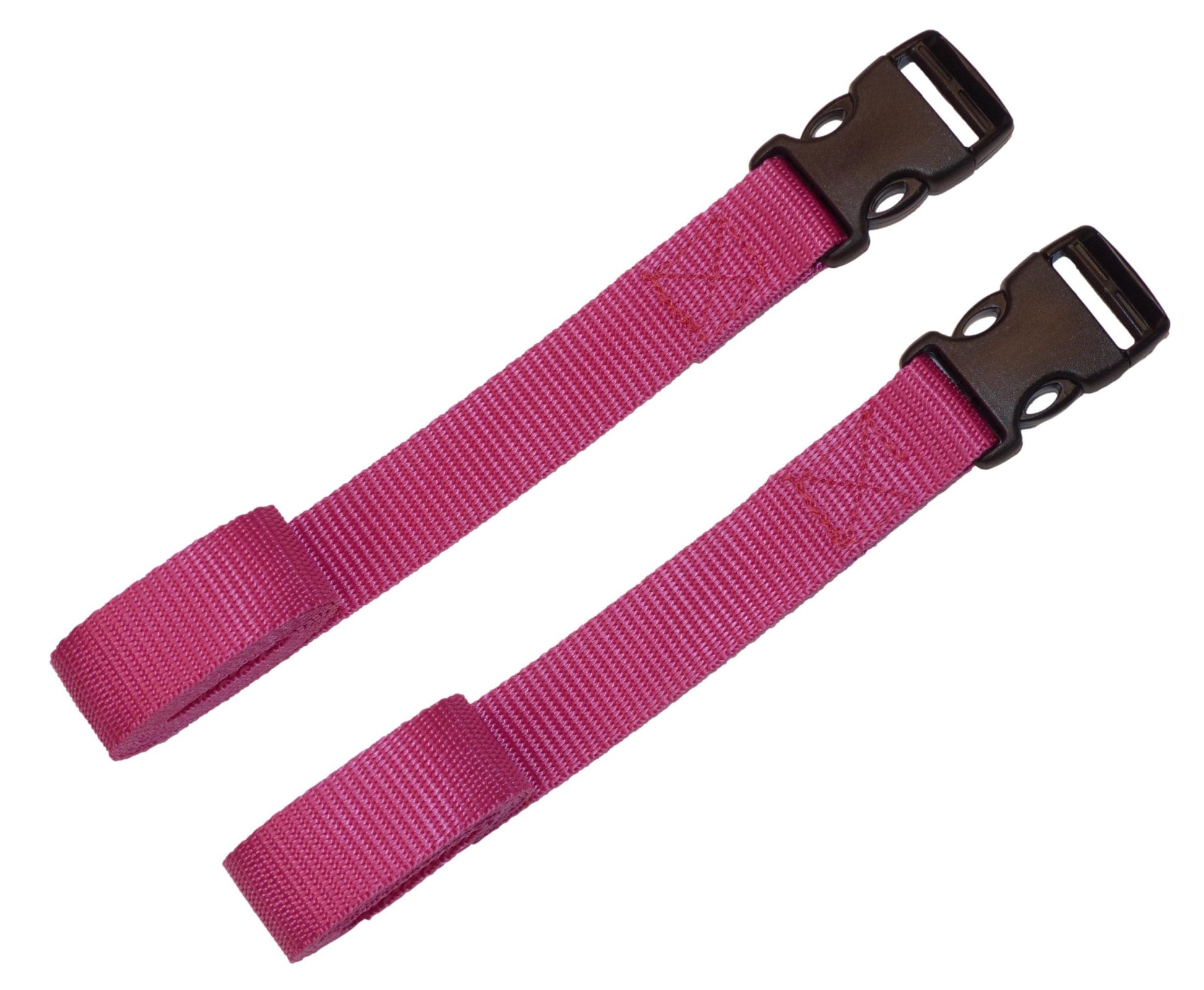 Benristraps 2 Pack Webbing Straps with Clips - Adjustable Luggage Straps in pink