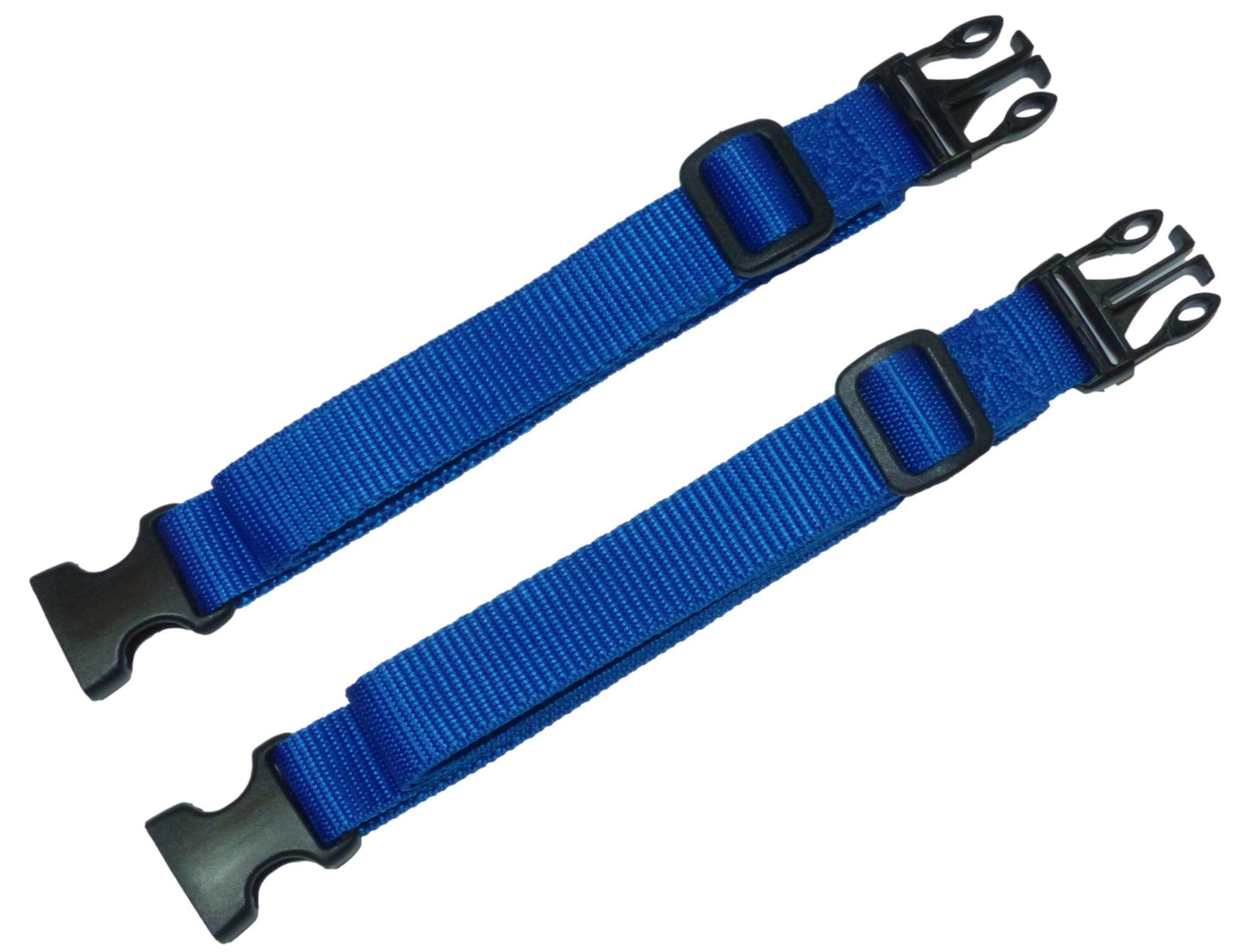 25mm Webbing Strap with Quick Release & Length-Adjusting Buckles (Pair) in blue