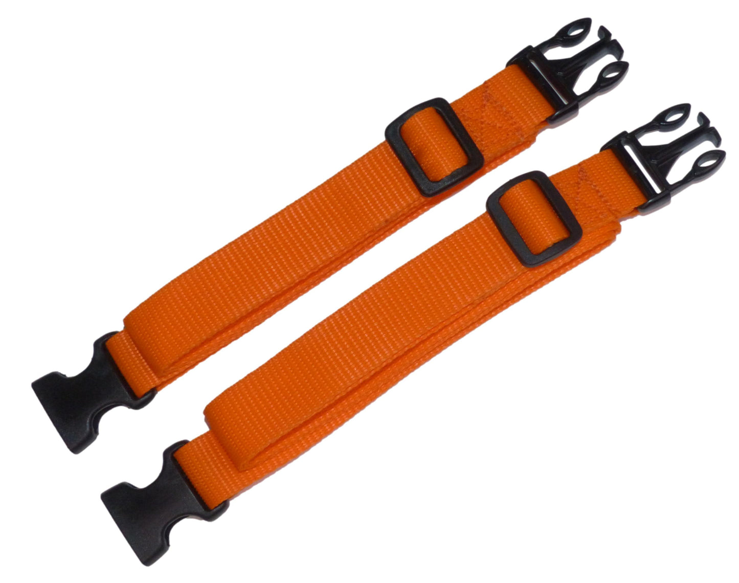 25mm Webbing Strap with Quick Release & Length-Adjusting Buckles (Pair) in orange