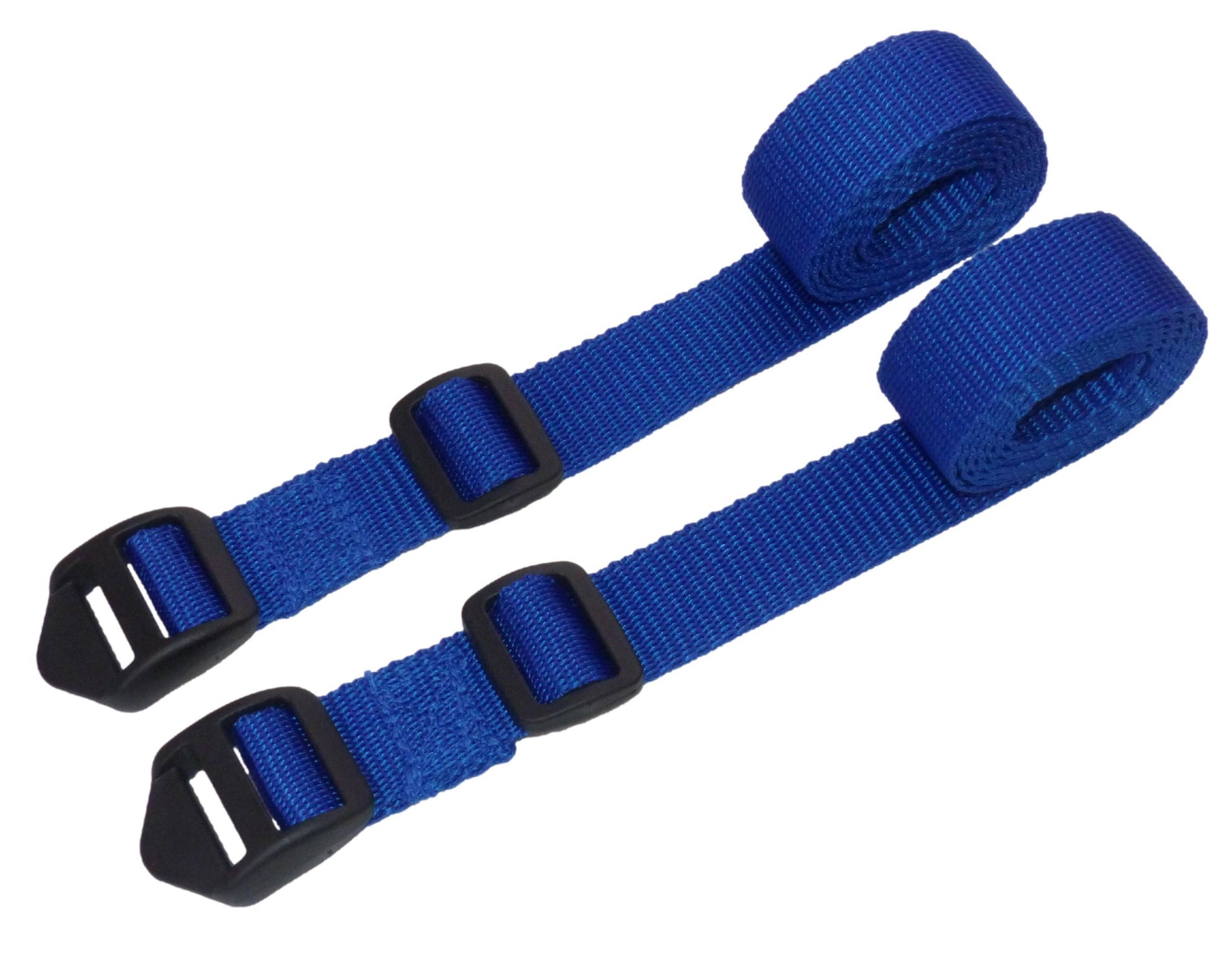 Benristraps 25mm Webbing Strap with Ladderloc Buckle (Pair) in blue