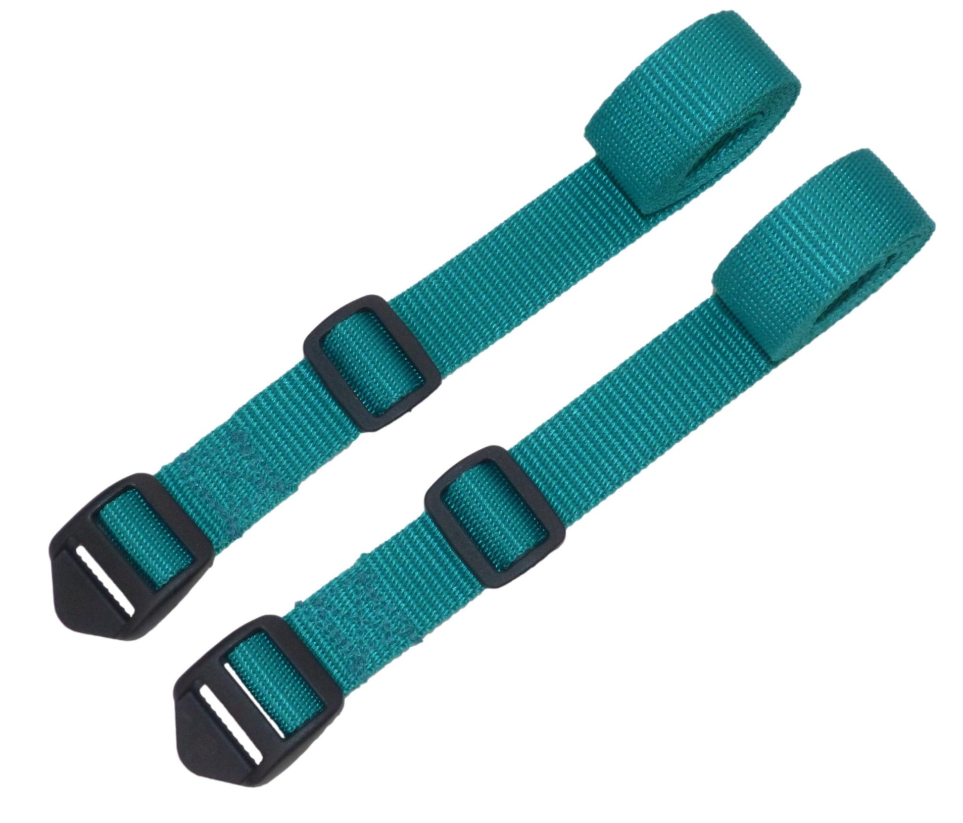 Benristraps 25mm Webbing Strap with Ladderloc Buckle (Pair) in emerald
