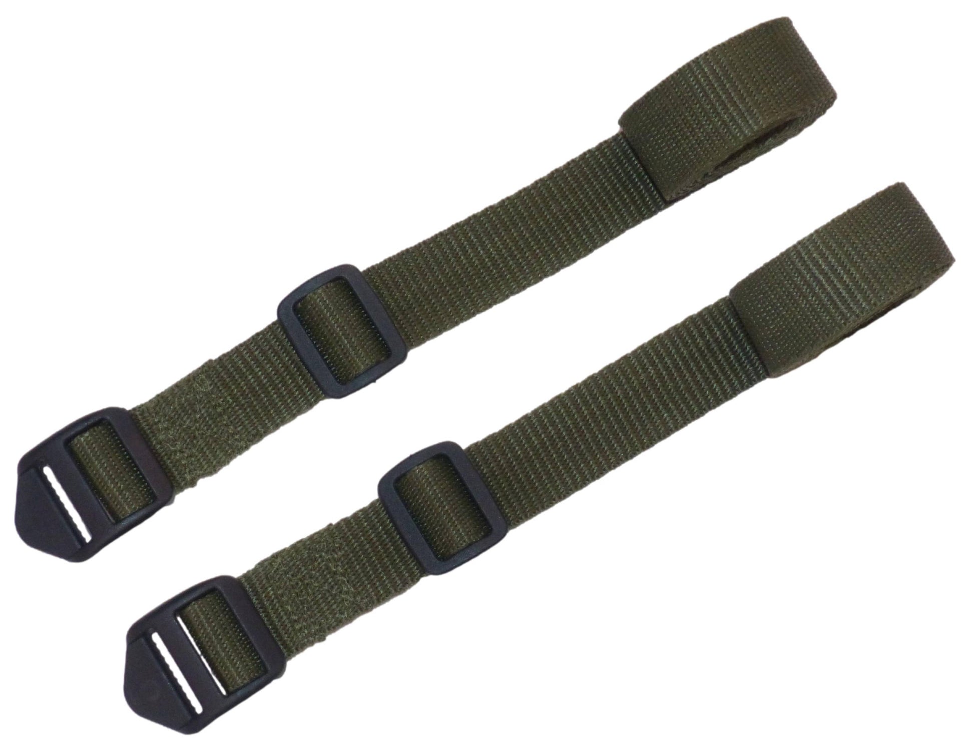 Benristraps 25mm Webbing Strap with Ladderloc Buckle (Pair) in olive green
