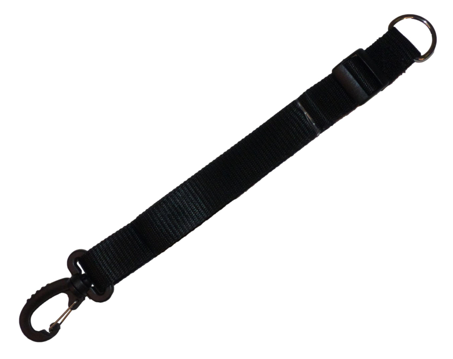 25mm Webbing Strap with Snap Hook & D Ring in black