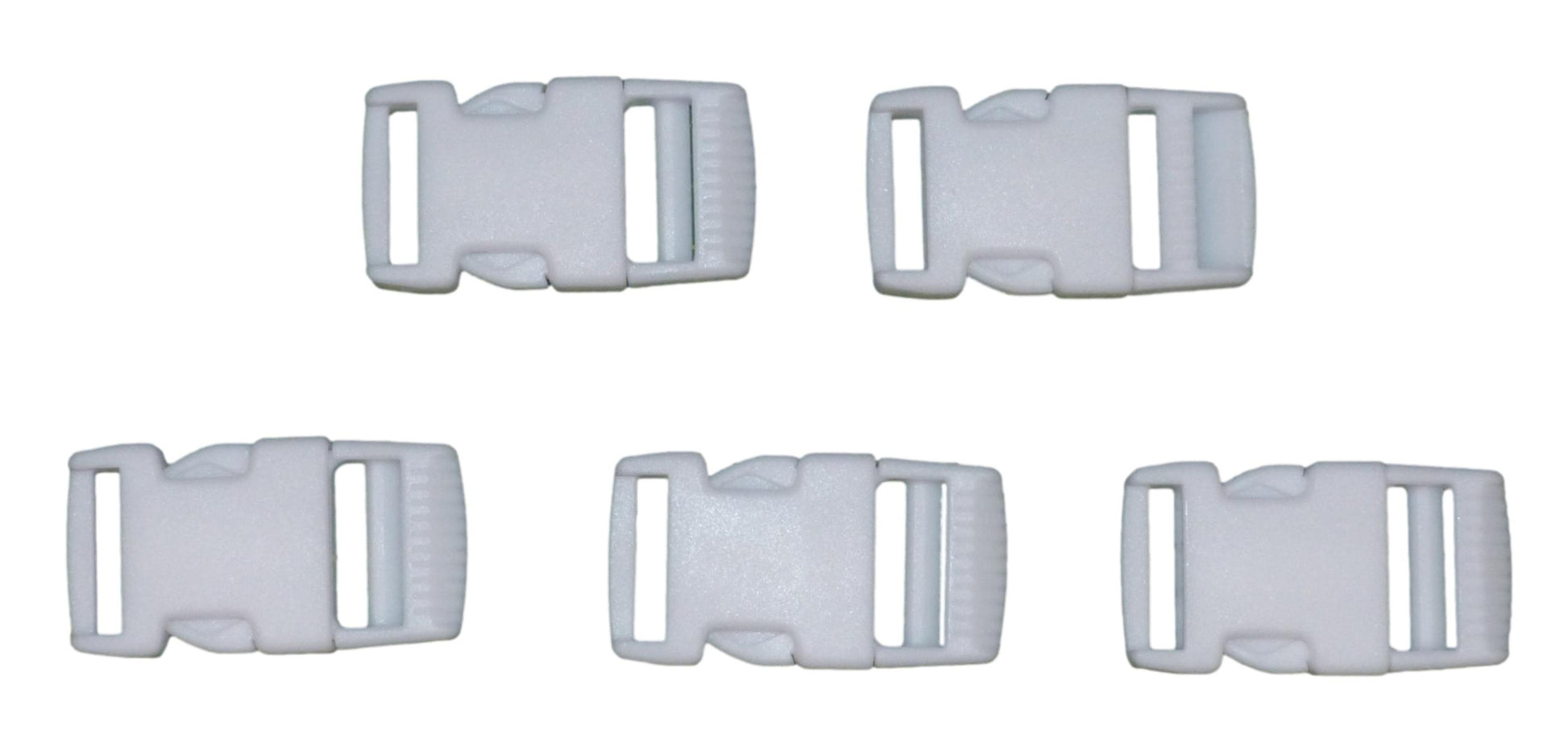 25mm plastic quick release buckle in white (pack of 5)
