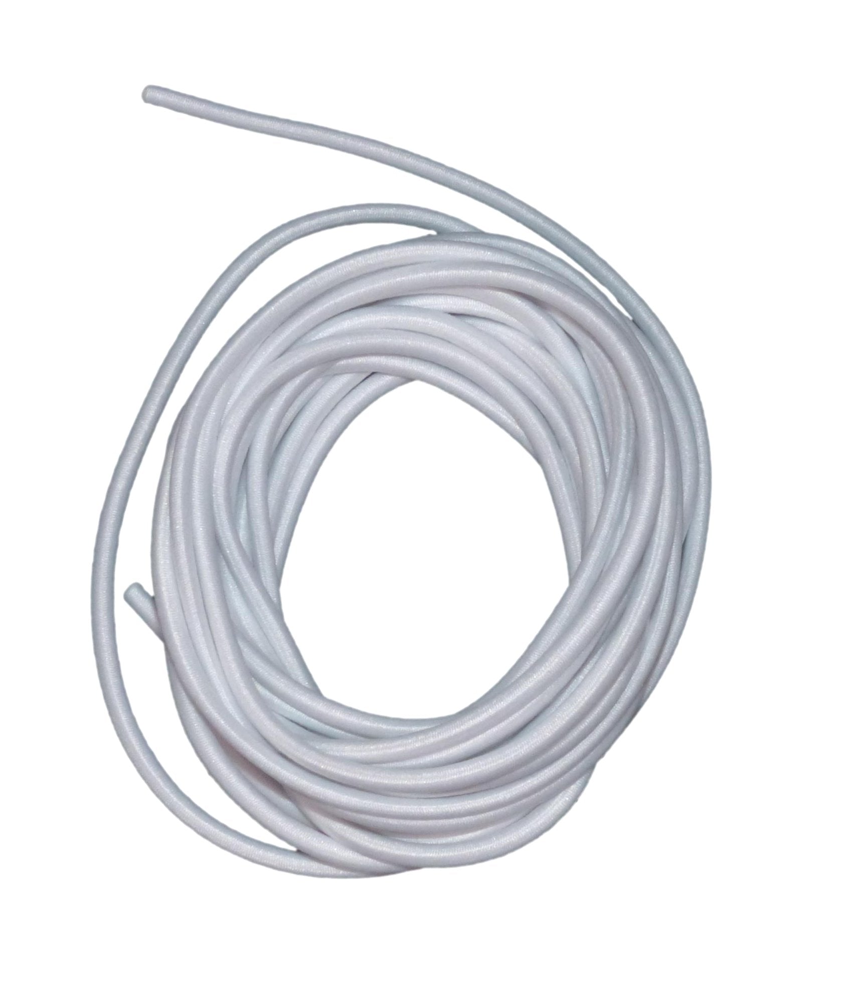Benristraps 3mm shock cord in white, five metre roll
