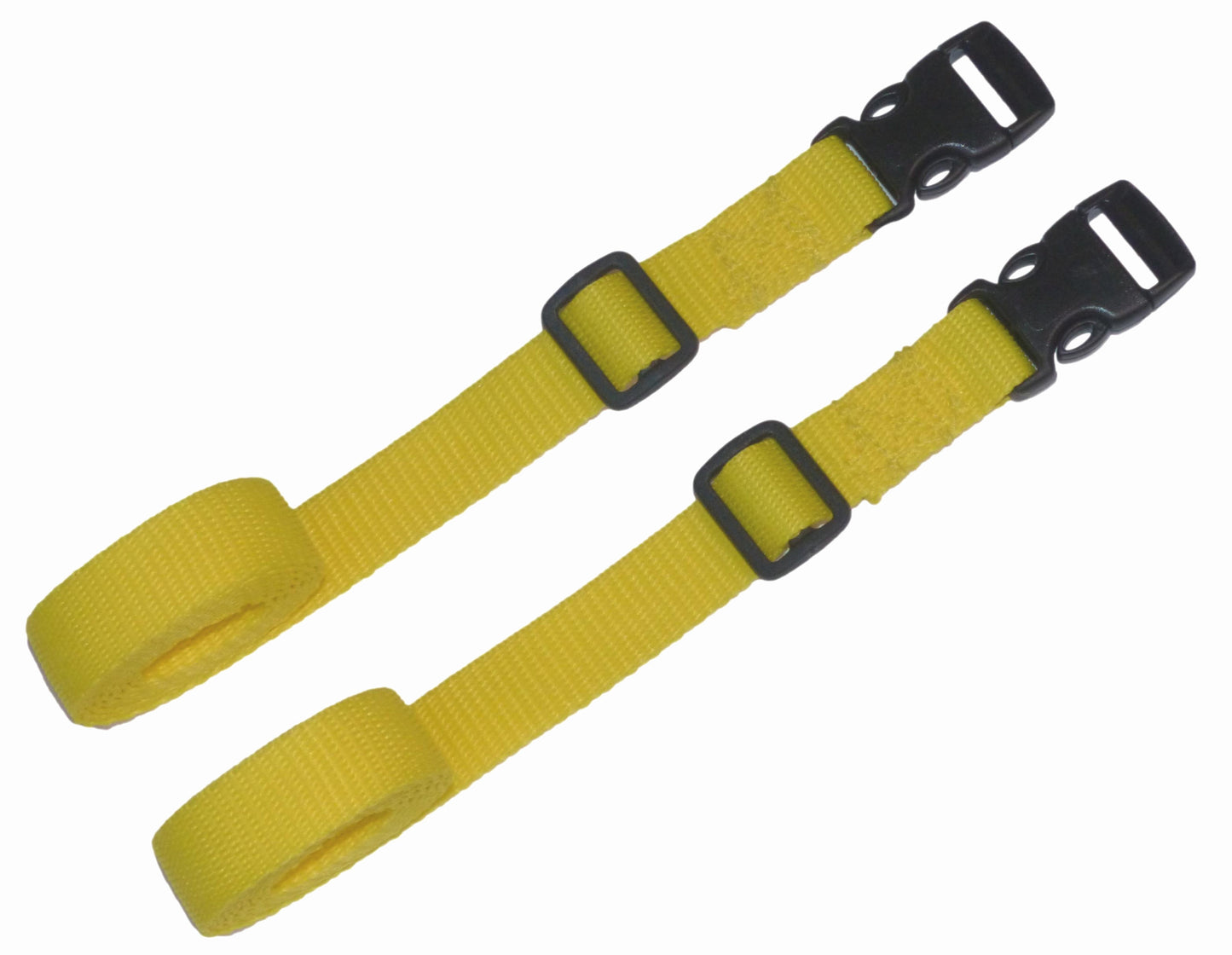 Benristraps 19mm Webbing Strap with Quick Release Buckle (Pair) in yellow
