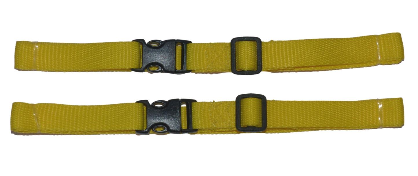 Benristraps 19mm Webbing Strap with Quick Release & Length-Adjusting Buckles (Pair) in yellow (2)