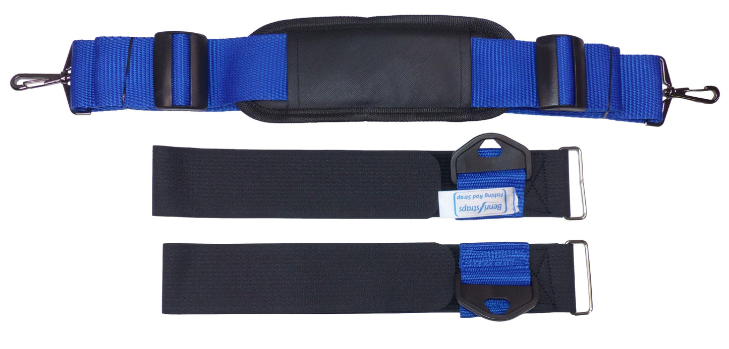 Benristraps Fishing Rod Carry Strap in blue