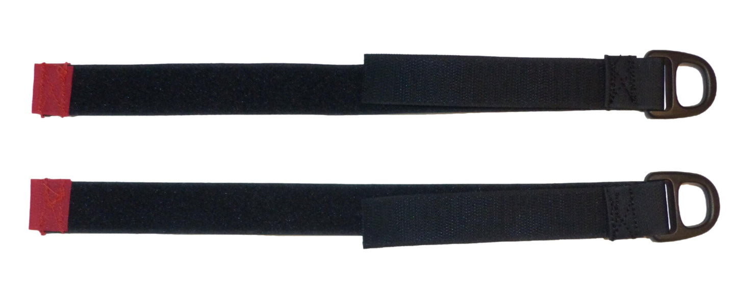 Benristraps 25mm Hook & Loop Tidy & Hang Strap with Plastic Ring (Pack of 2) in black