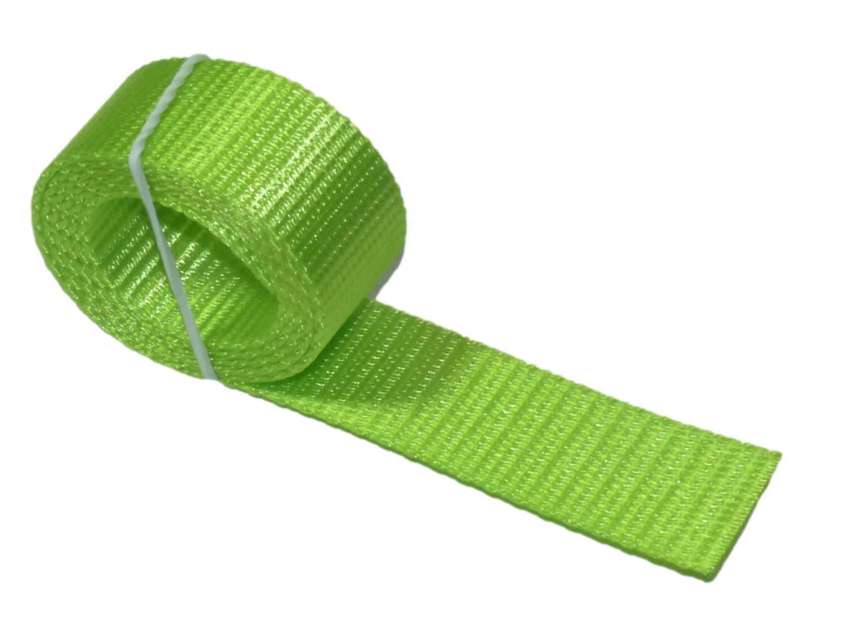 Benristraps 25mm Polyester Webbing in lime green