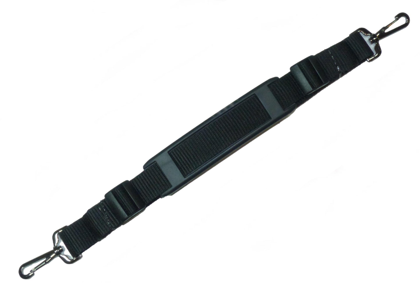 Benristraps 25mm Bag Strap with Metal Buckles and Shoulder Pad, 150cm in black