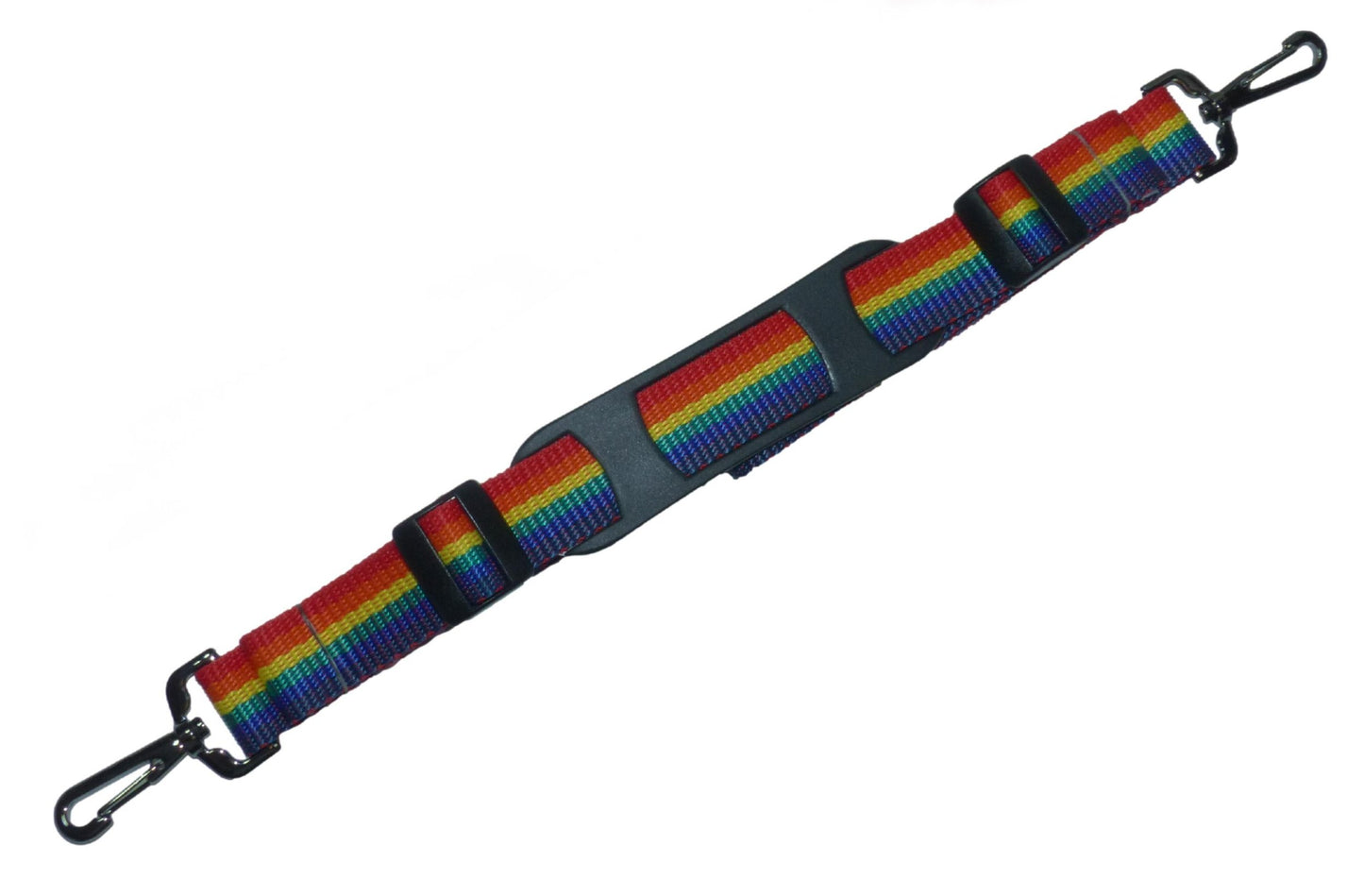 Benristraps 25mm Bag Strap with Metal Buckles and Shoulder Pad, 150cm in rainbow