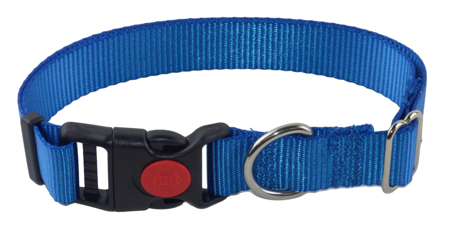 25mm Adjustable Dog and Pet Collar in Polyester Webbing, Choice of Sizes and Colours