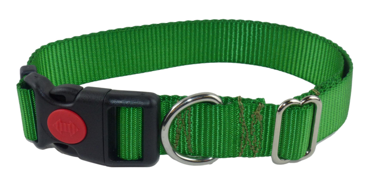 25mm Adjustable Dog and Pet Collar in Polyester Webbing, Choice of Sizes and Colours