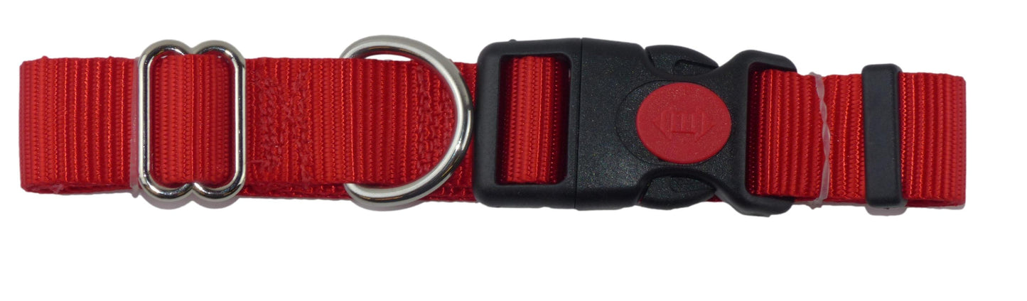 25mm Adjustable Dog and Pet Collar in Polyester Webbing, Choice of Sizes and Colours
