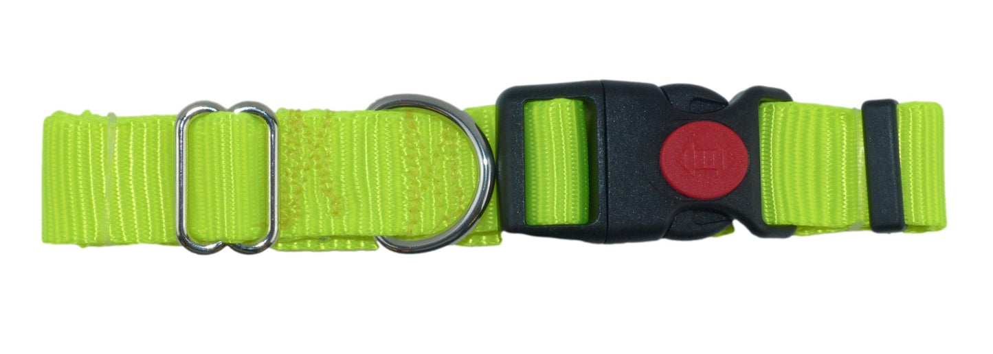 25mm Adjustable Dog and Pet Collar in Polyester Webbing, Choice of Sizes and Colours