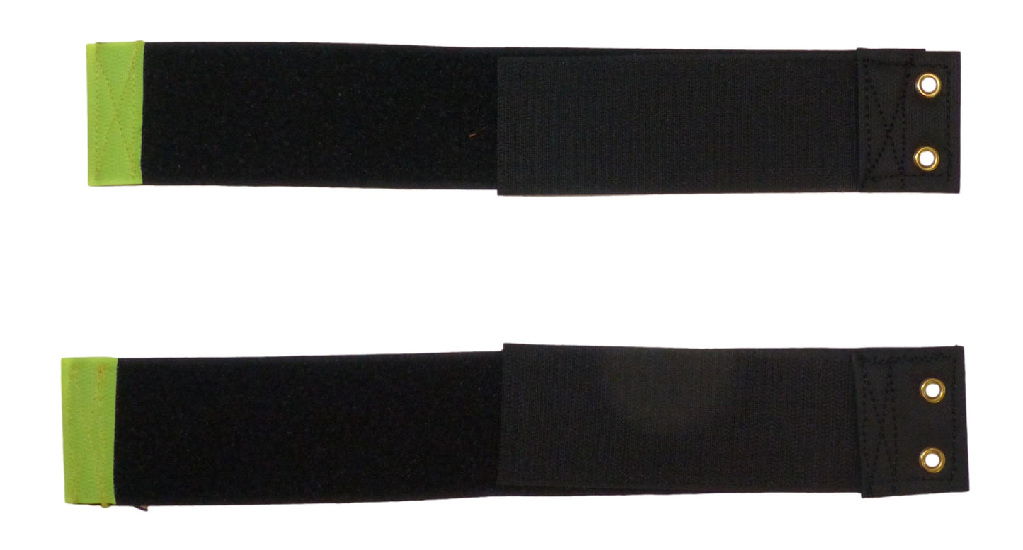 Premium 50mm Hook & Loop Tidy & Hang Strap with Eyelet (Pack of Two) in black