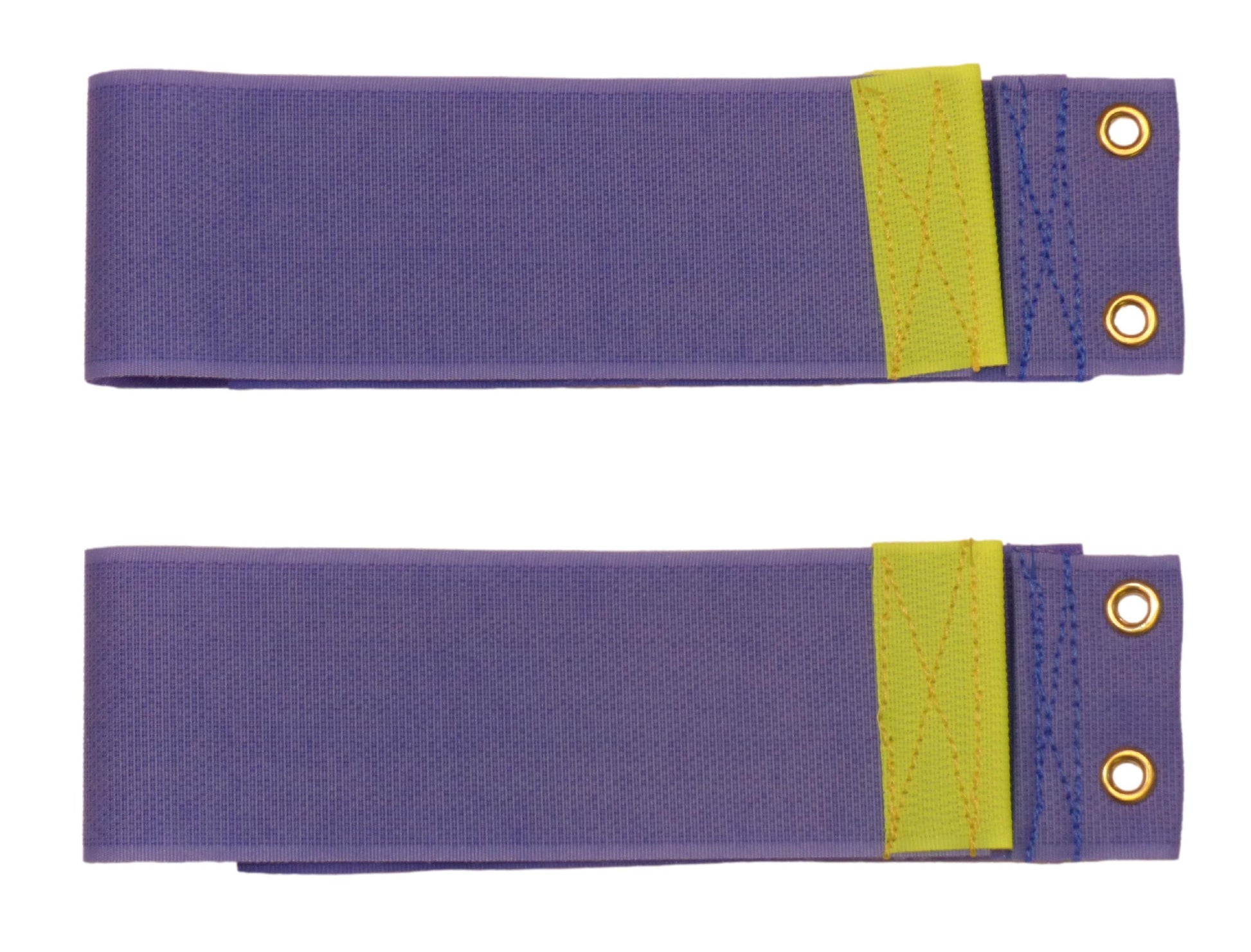 Premium 50mm Hook & Loop Tidy & Hang Strap with Eyelet (Pack of Two) in blue