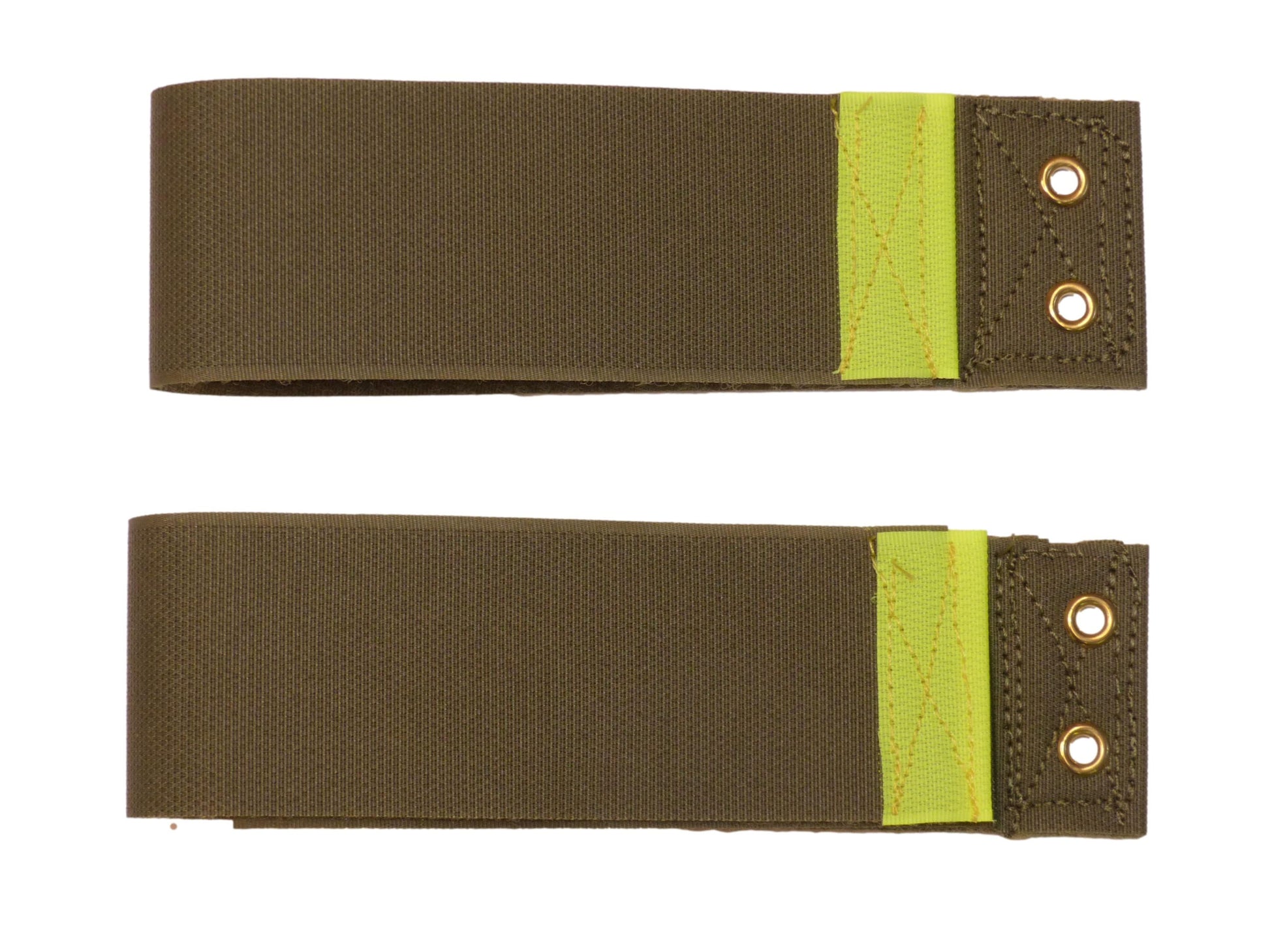 Premium 50mm Hook & Loop Tidy & Hang Strap with Eyelet (Pack of Two) in green