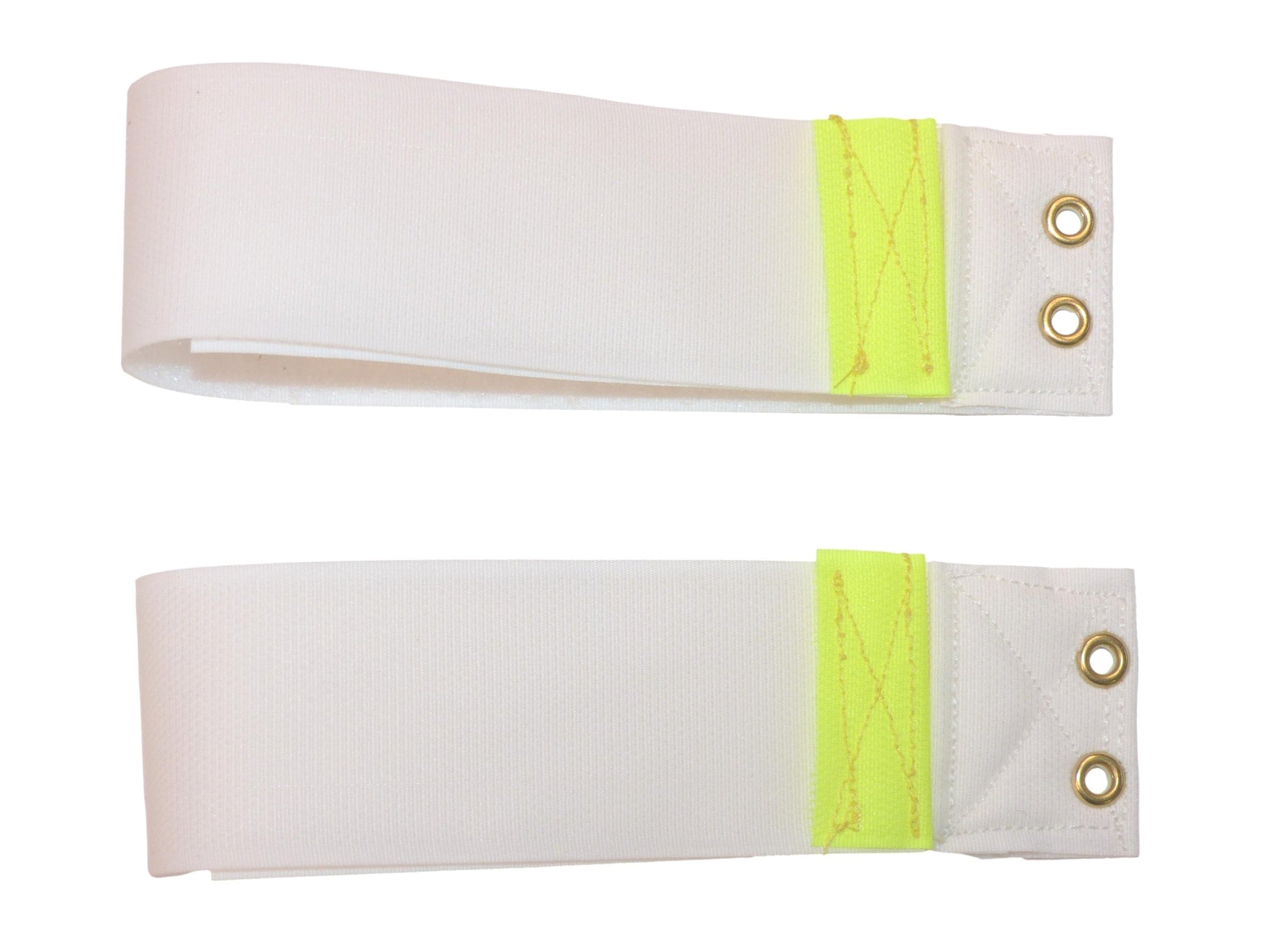 Premium 50mm Hook & Loop Tidy & Hang Strap with Eyelet (Pack of Two) in white