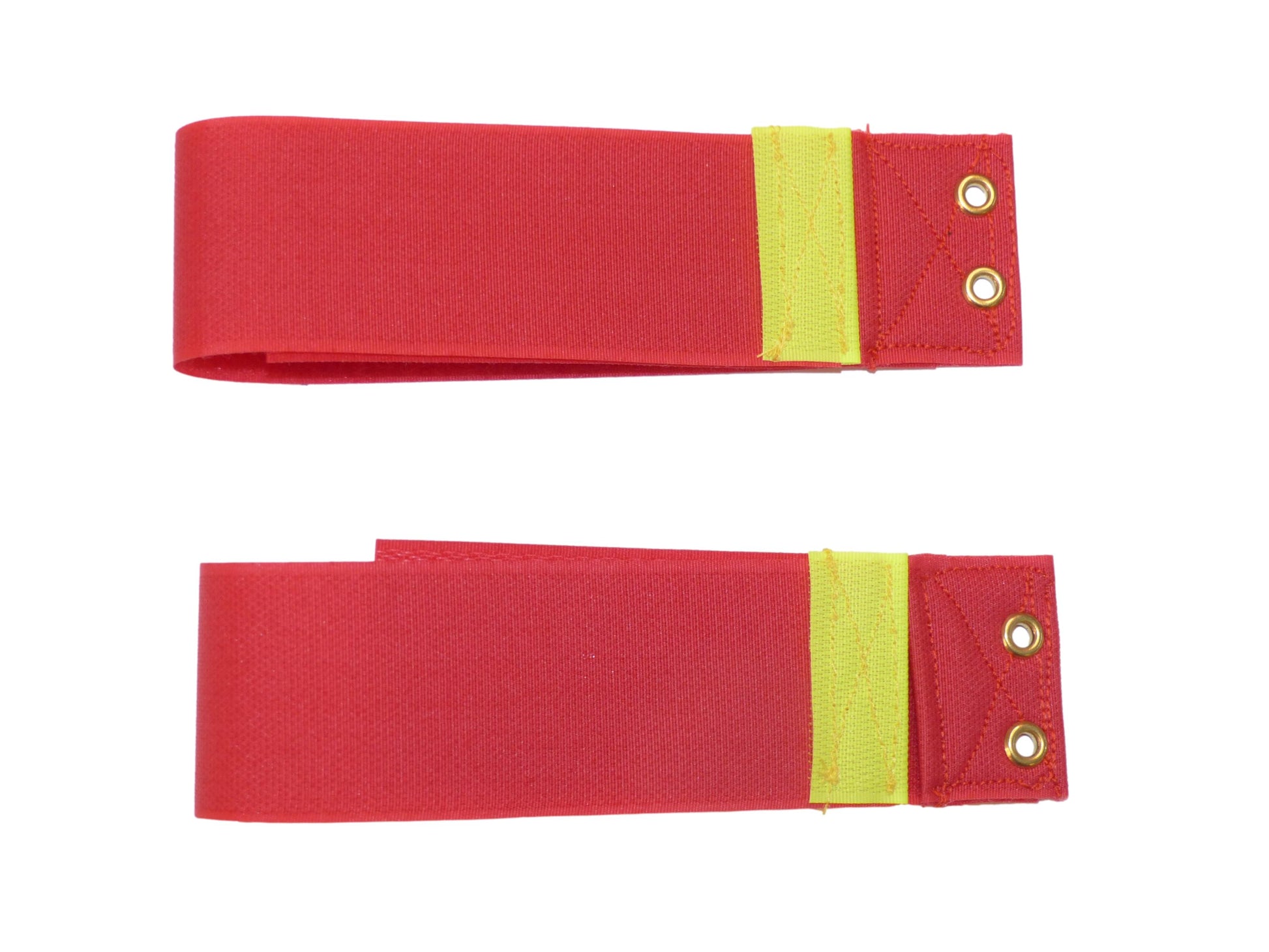 Premium 50mm Hook & Loop Tidy & Hang Strap with Eyelet (Pack of Two) i red