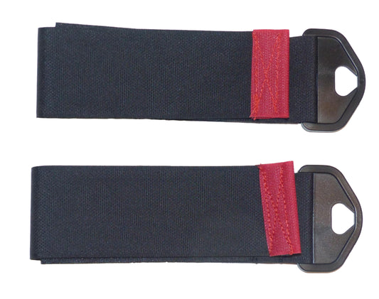 Premium 50mm Hook & Loop Tidy & Hang Strap with Strong Triangle (Pack of Two) in black