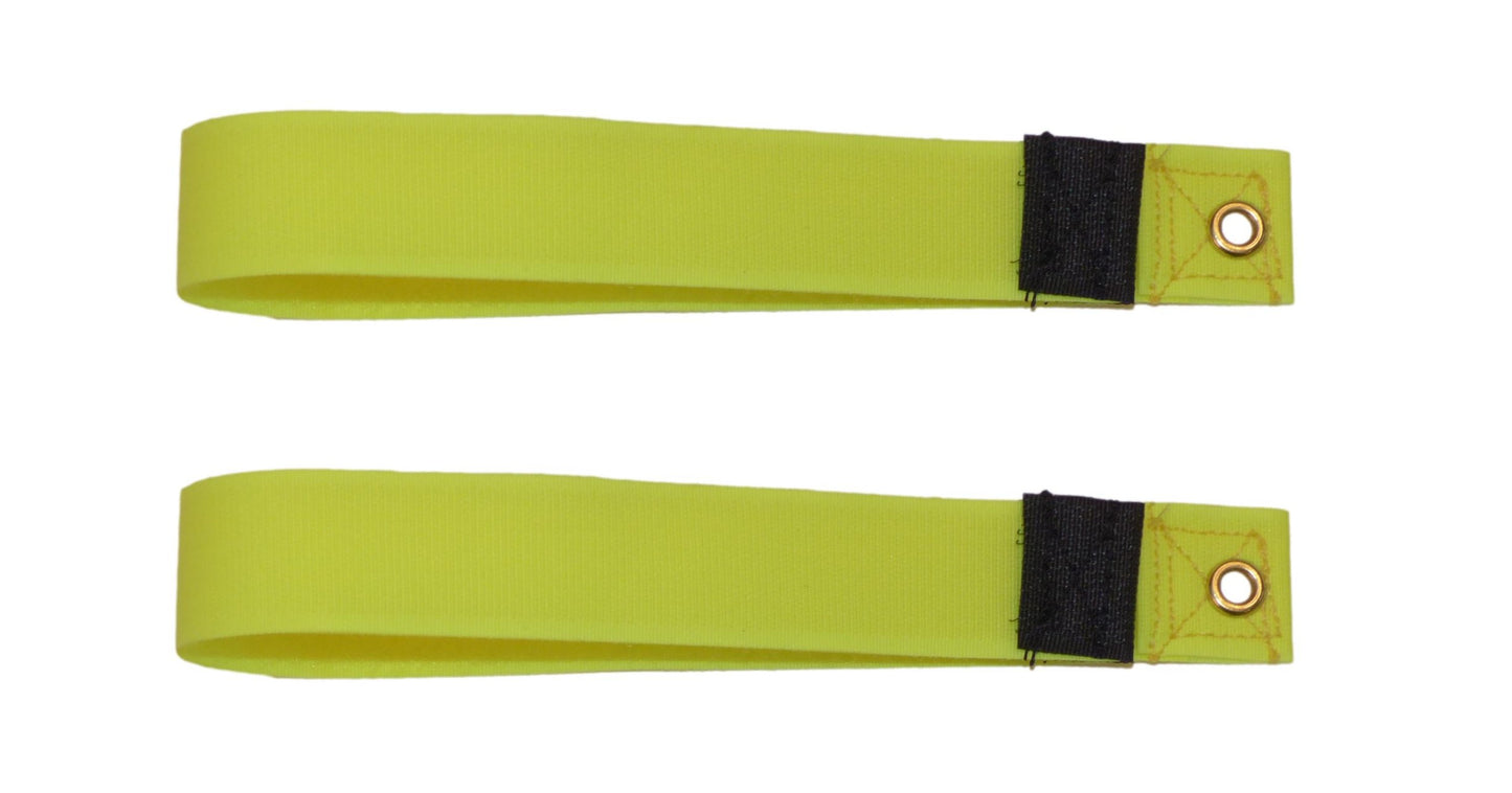 25mm Hook Loop Tidy & Hang Strap with Eyelet (Pack of Two) in yellow (2)