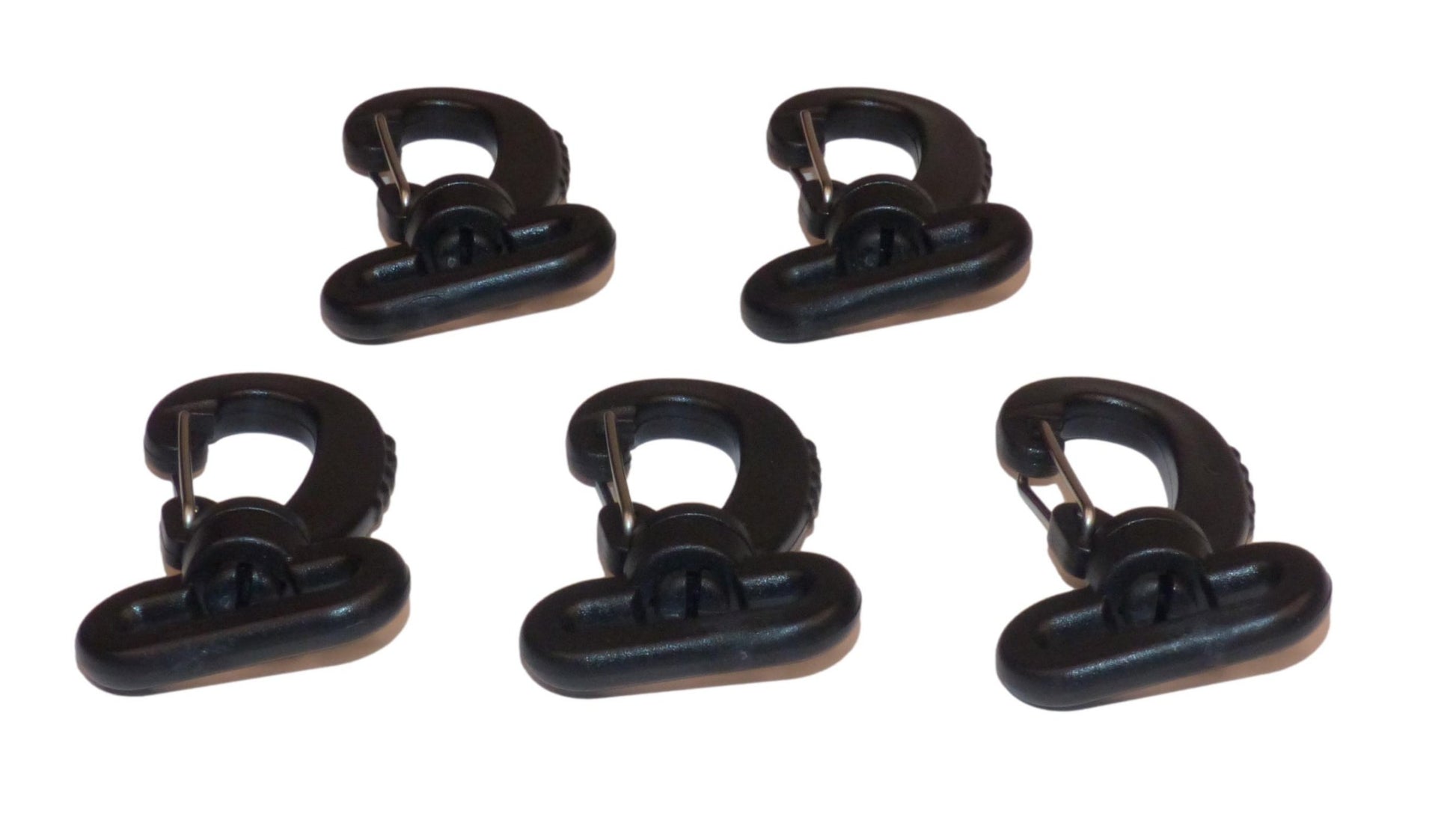 25mm Plastic Snap Hook with Metal Clip, Pack of 5