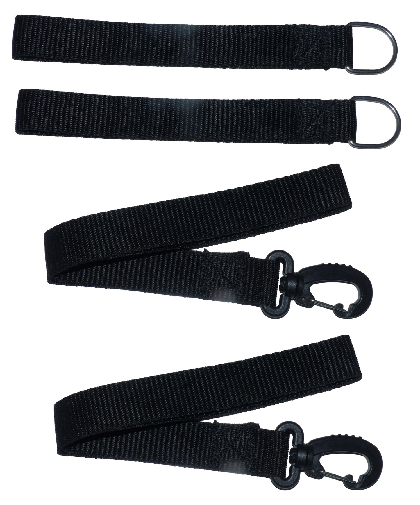 Benristraps 25mm webbing rafter and beam tidying strap, both straps in black