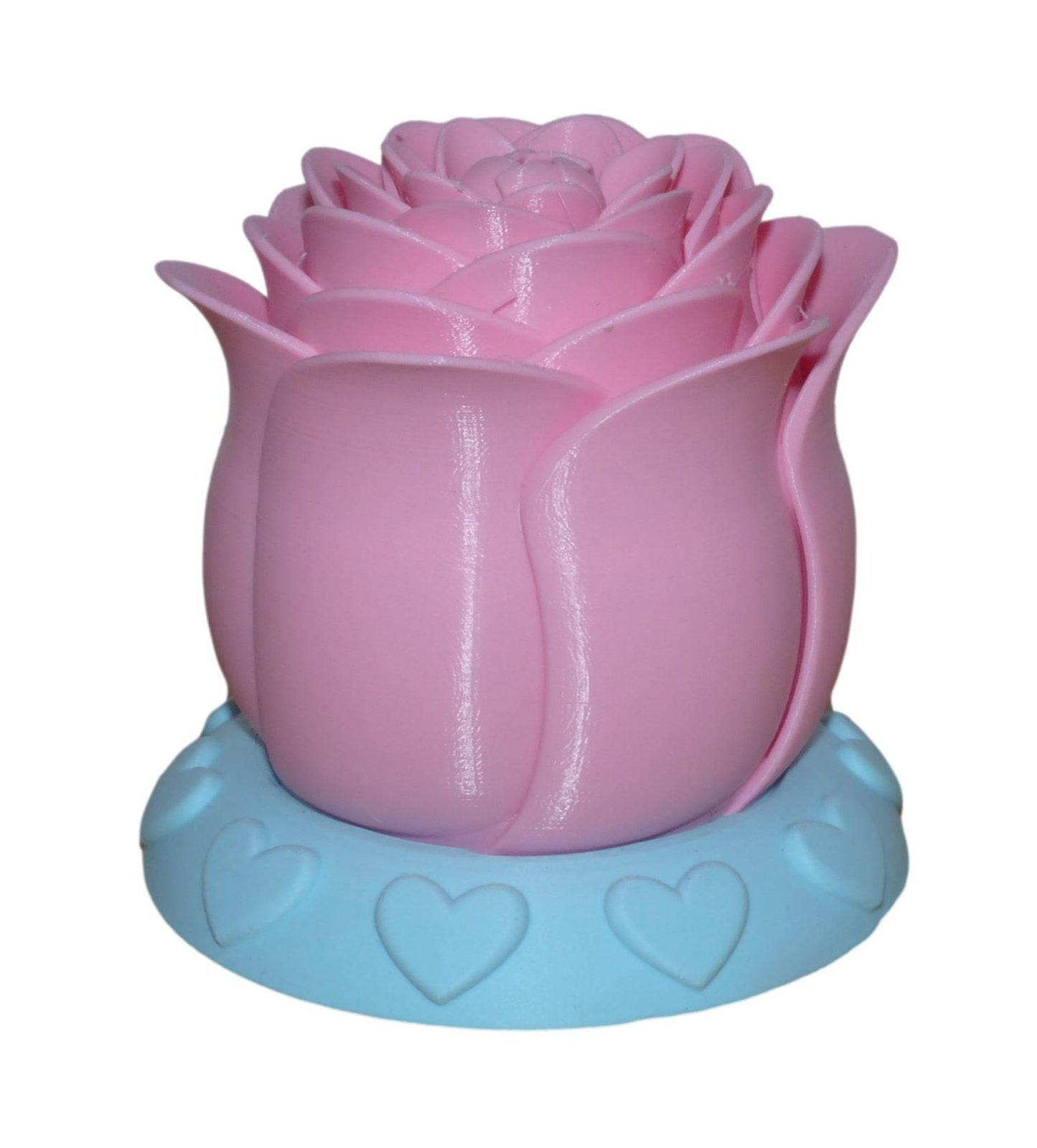 3D Printed Rose with Tealight in pink