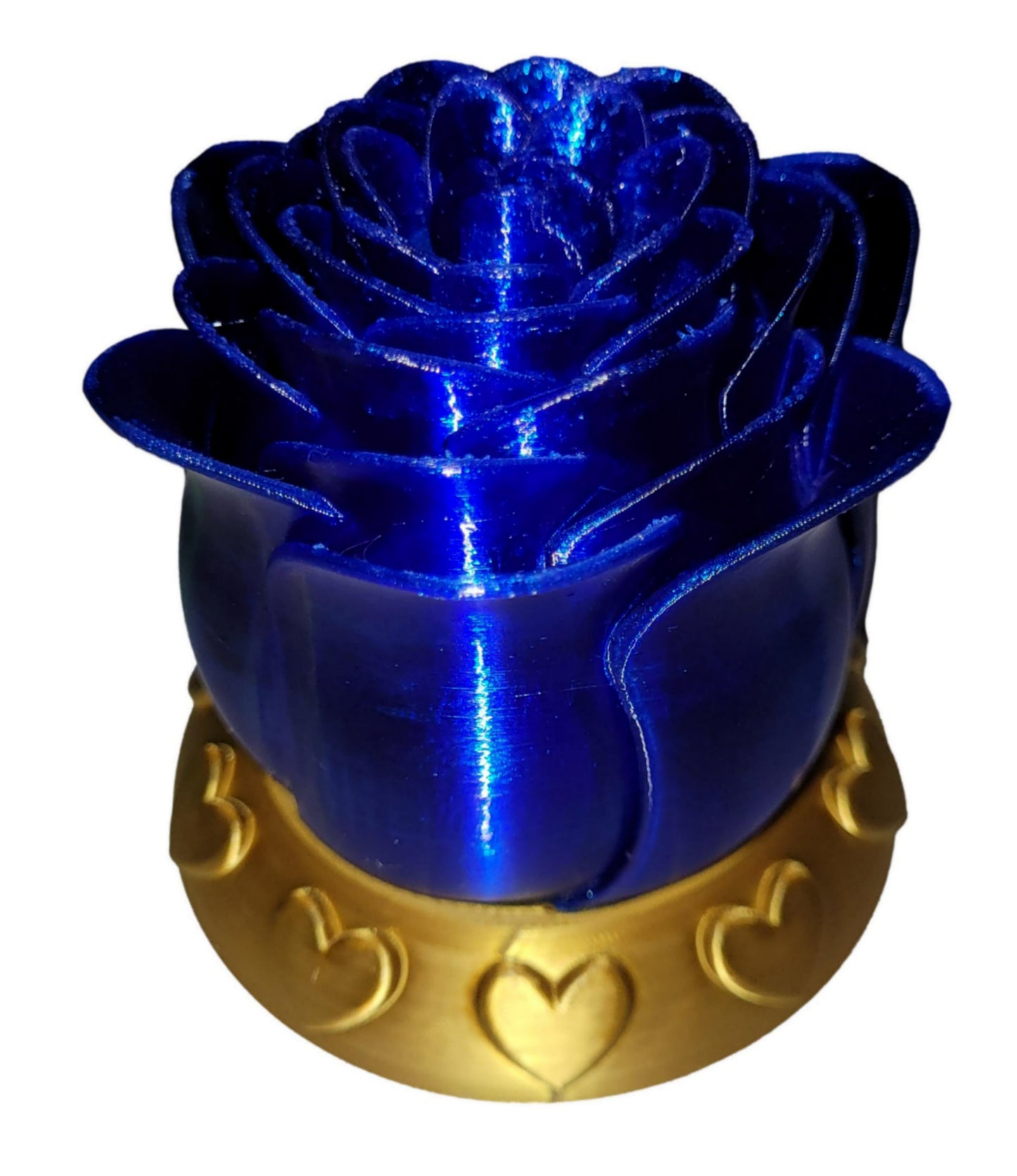 Illuminated Rose with Base and Tealight Ornament Valentine Gift Ornament