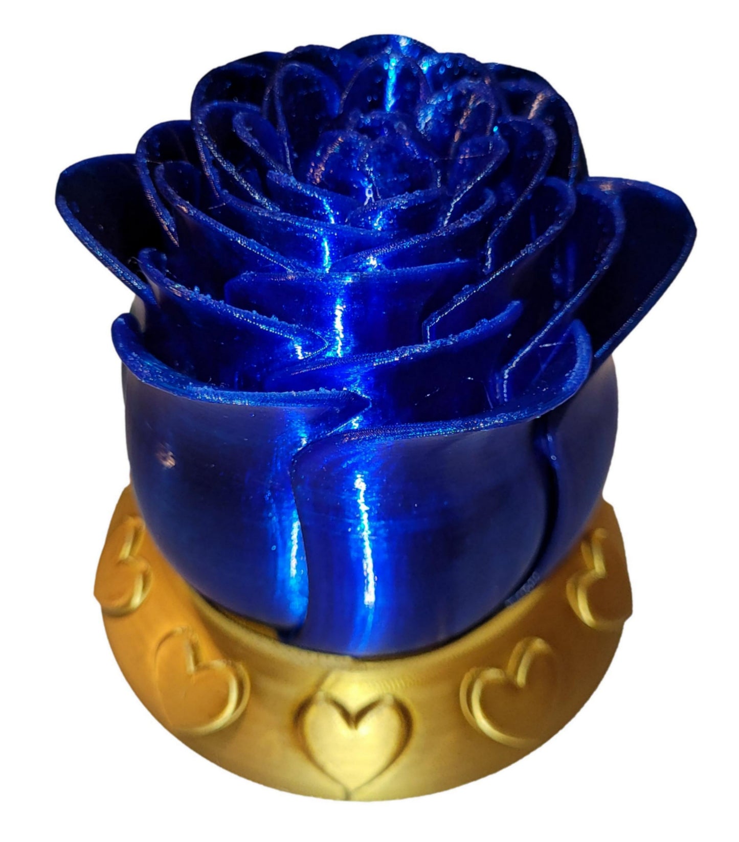 Illuminated Rose with Base and Tealight Ornament Valentine Gift Ornament