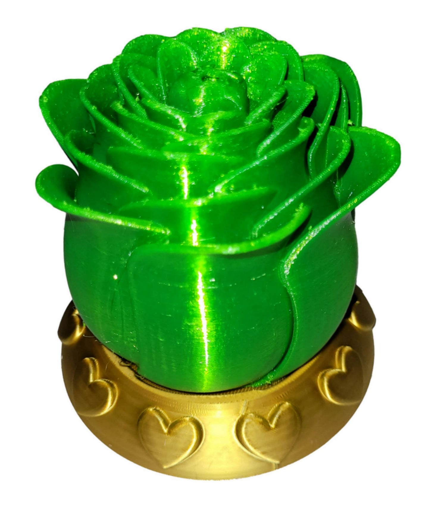 Illuminated Rose with Base and Tealight Ornament Valentine Gift Ornament