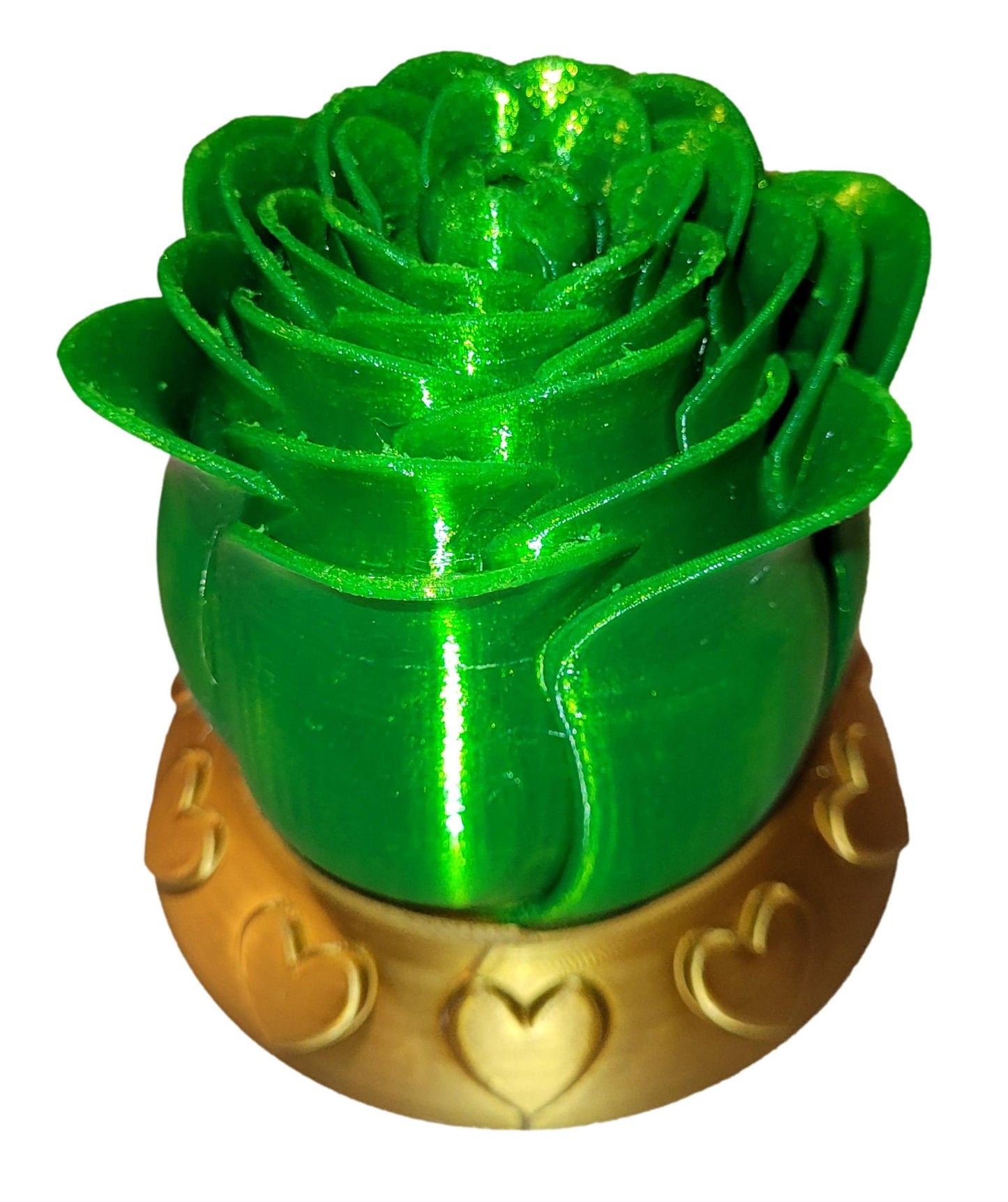 Illuminated Rose with Base and Tealight Ornament Valentine Gift Ornament