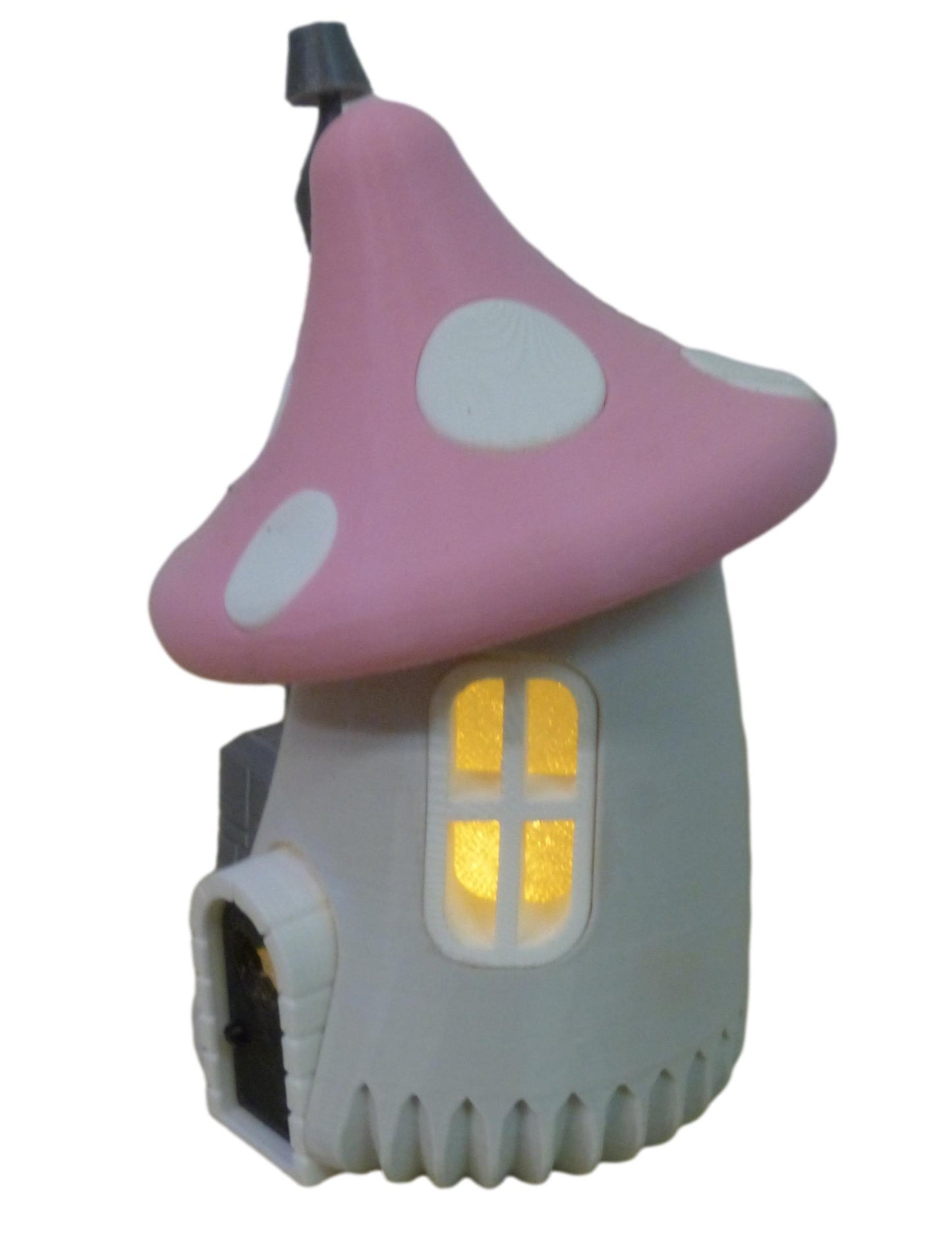 Mushroom Fairy House with LED Tealight