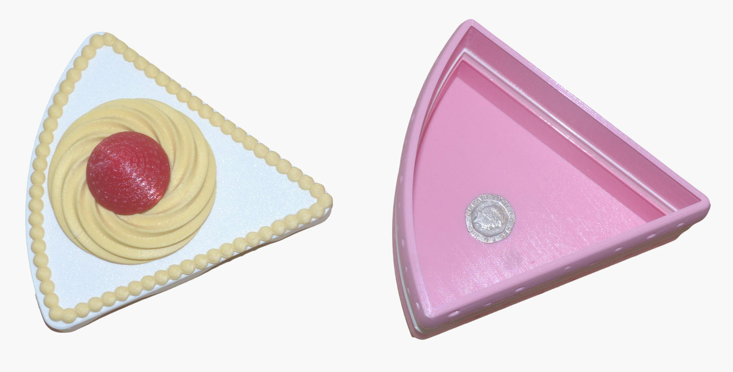 3D Printed Cake Slice Gift Box in pink