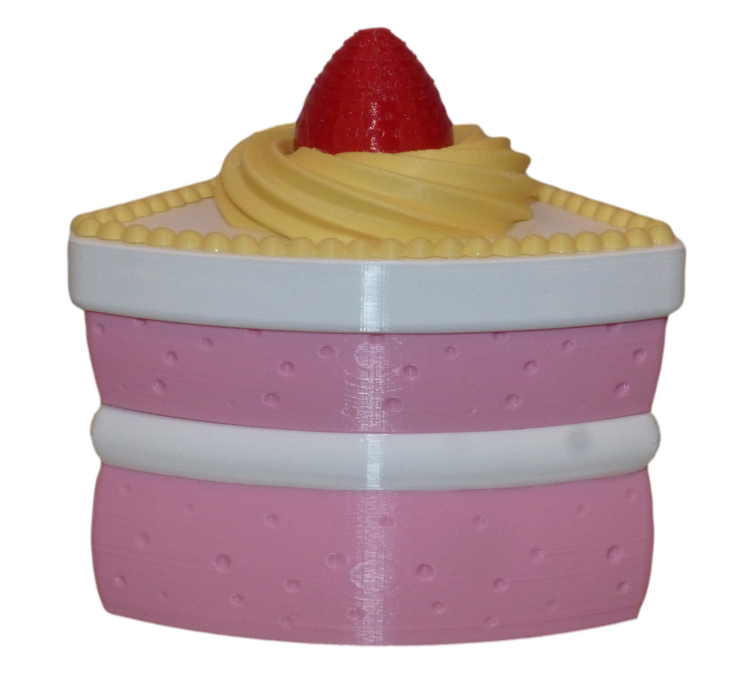 3D Printed Cake Slice Gift Box in pink