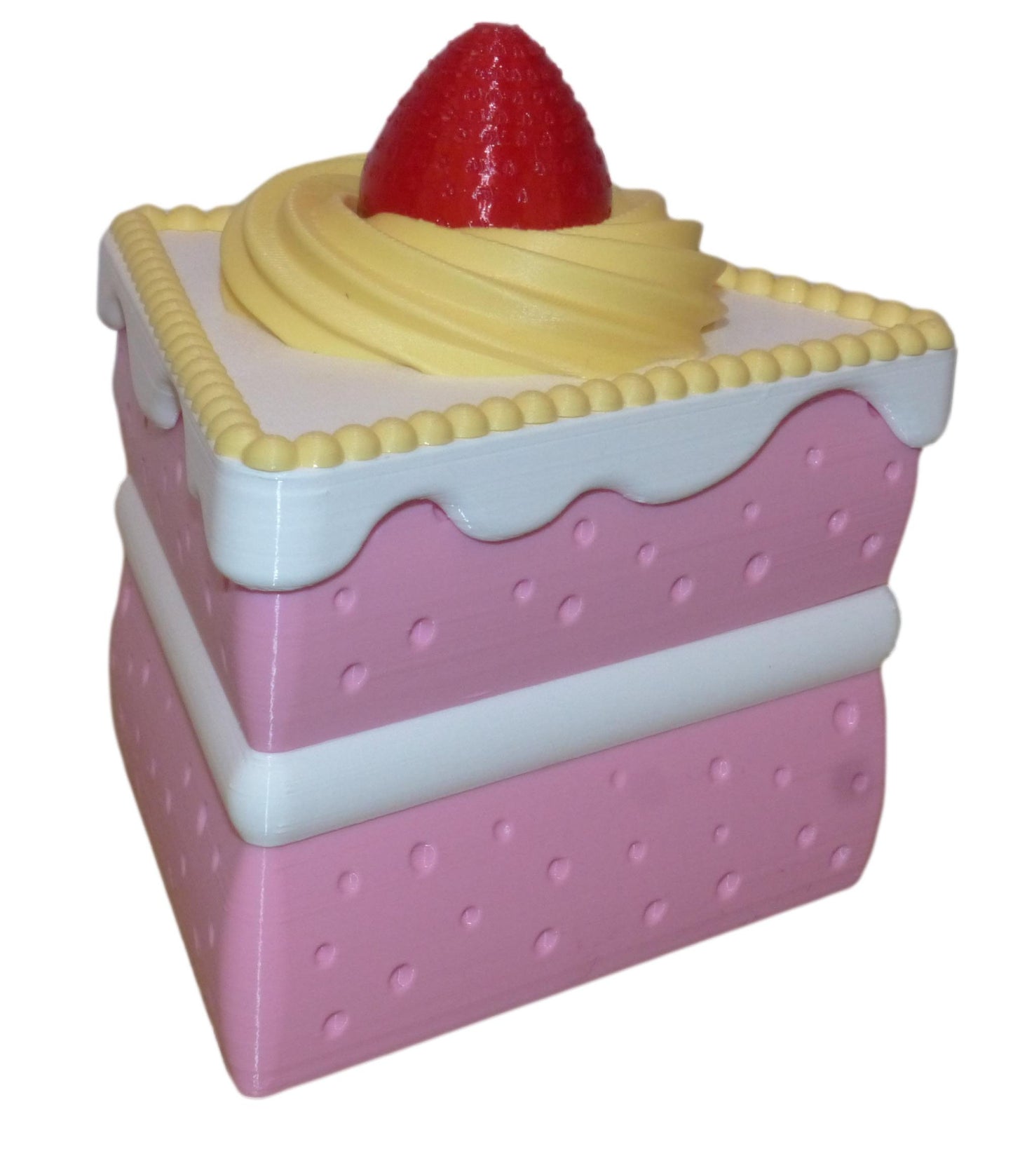 3D Printed Cake Slice Gift Box in pink